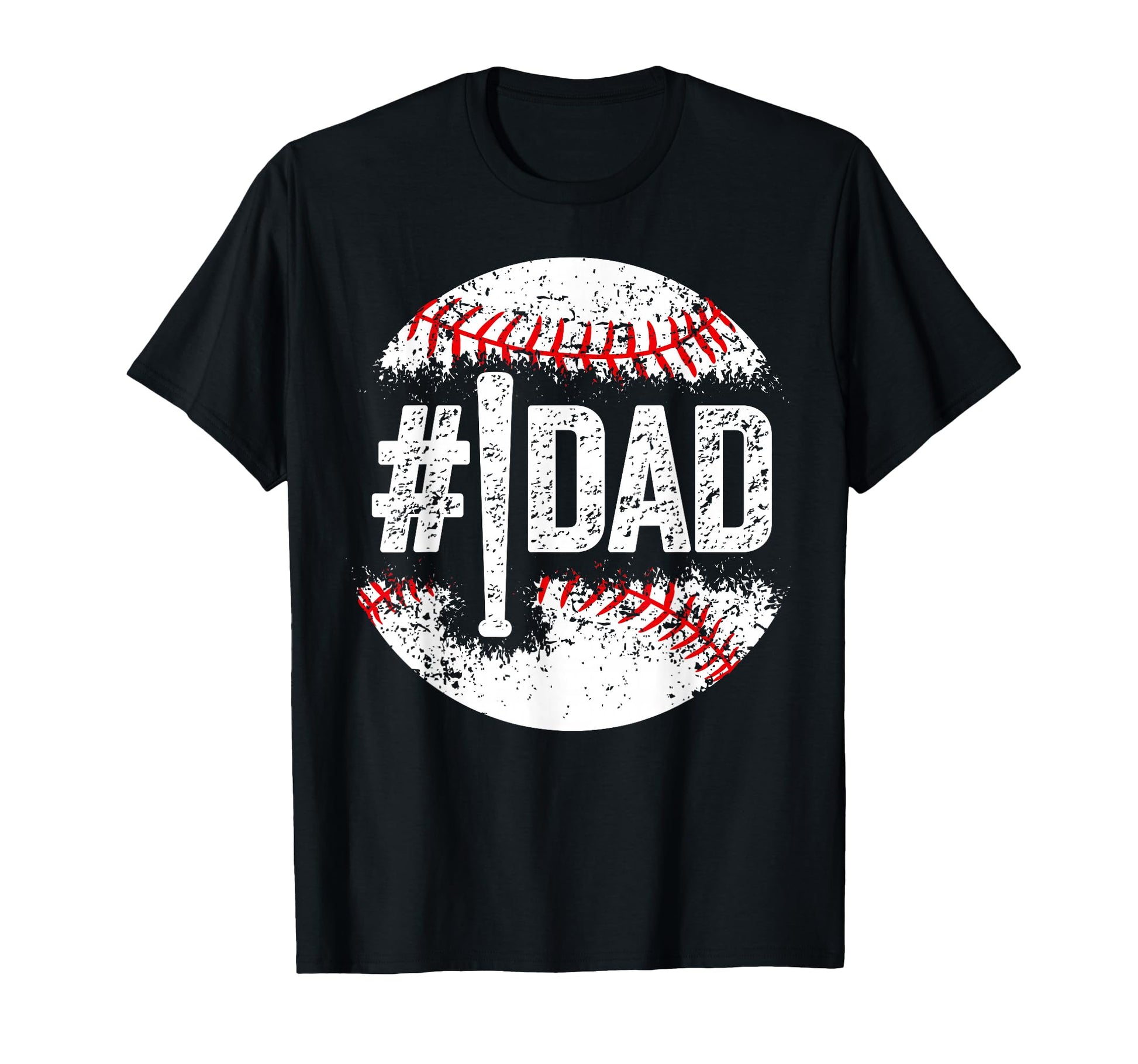 Mens 1 Dad Baseball Number One Daddy Son T-Shirt - Novelty Apparel Unisex - T-Shirt, Sweatshirt, Hoodie