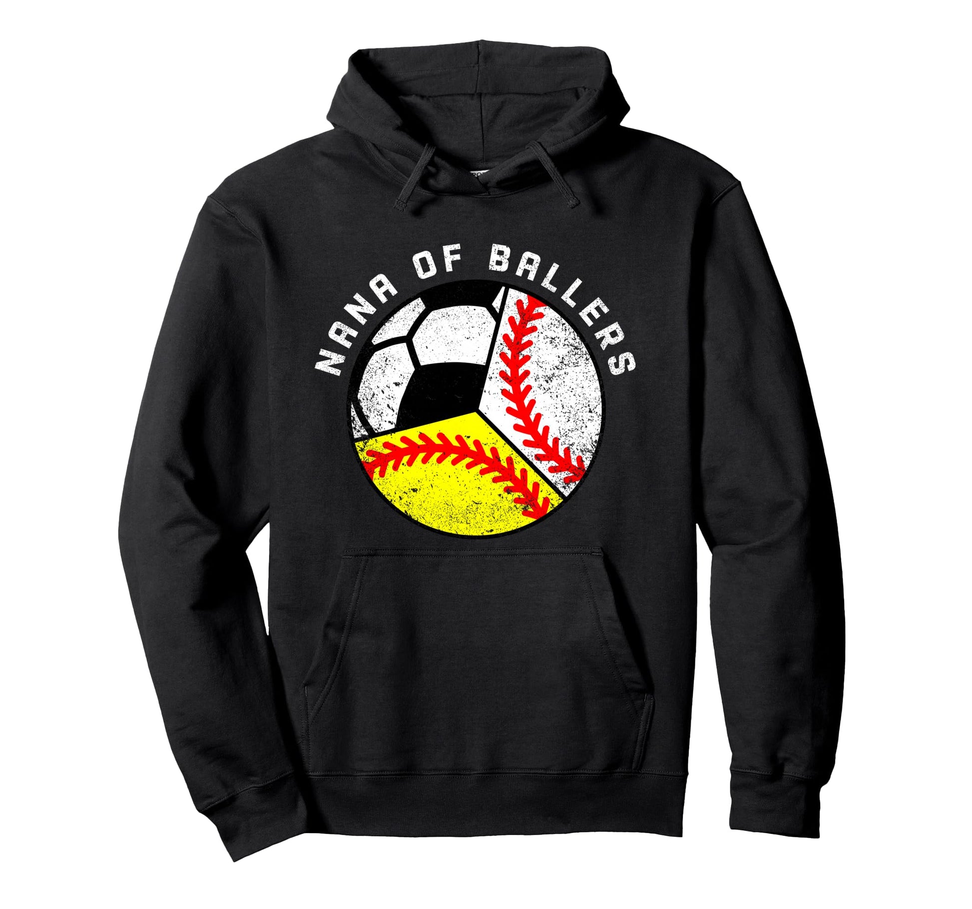 Nana Ballers Funny Baseball Softball Hoodie - Novelty Apparel Unisex - T-Shirt, Sweatshirt, Hoodie