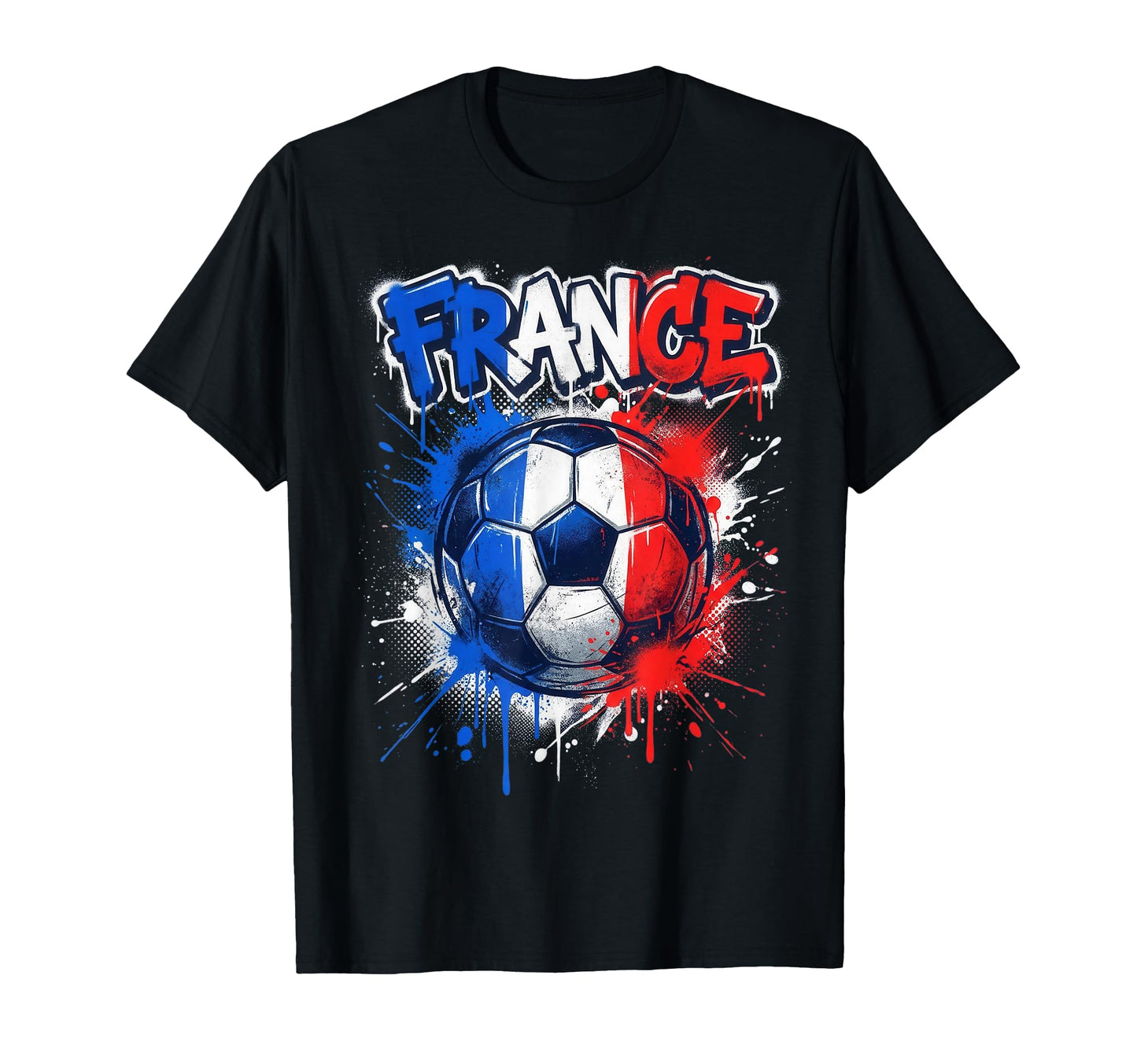 France Football Soccer Player Flag T-Shirt - Graphic Print for Adults - T-Shirt, Sweatshirt, Hoodie