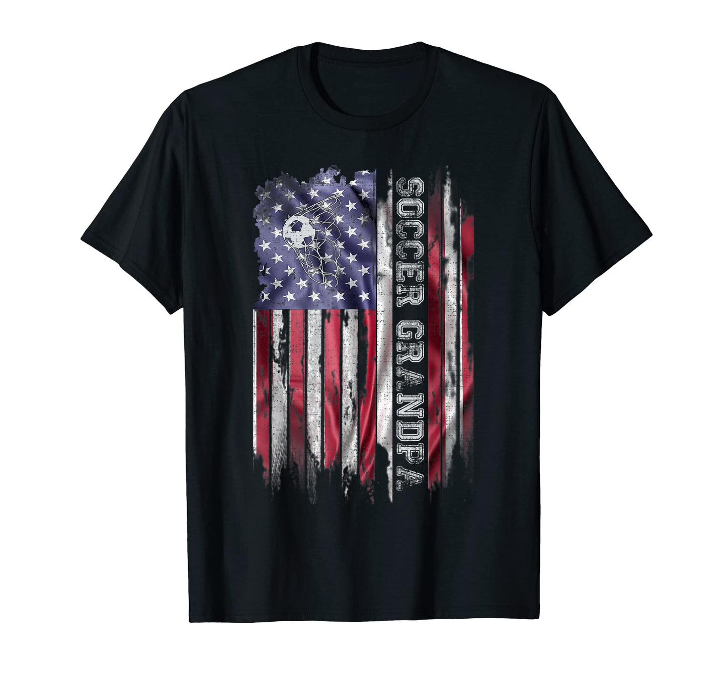 Usa Flag Proud Soccer Grandpa Football T-Shirt - Fun Novelty Design Unisex - T-Shirt, Sweatshirt, Hoodie