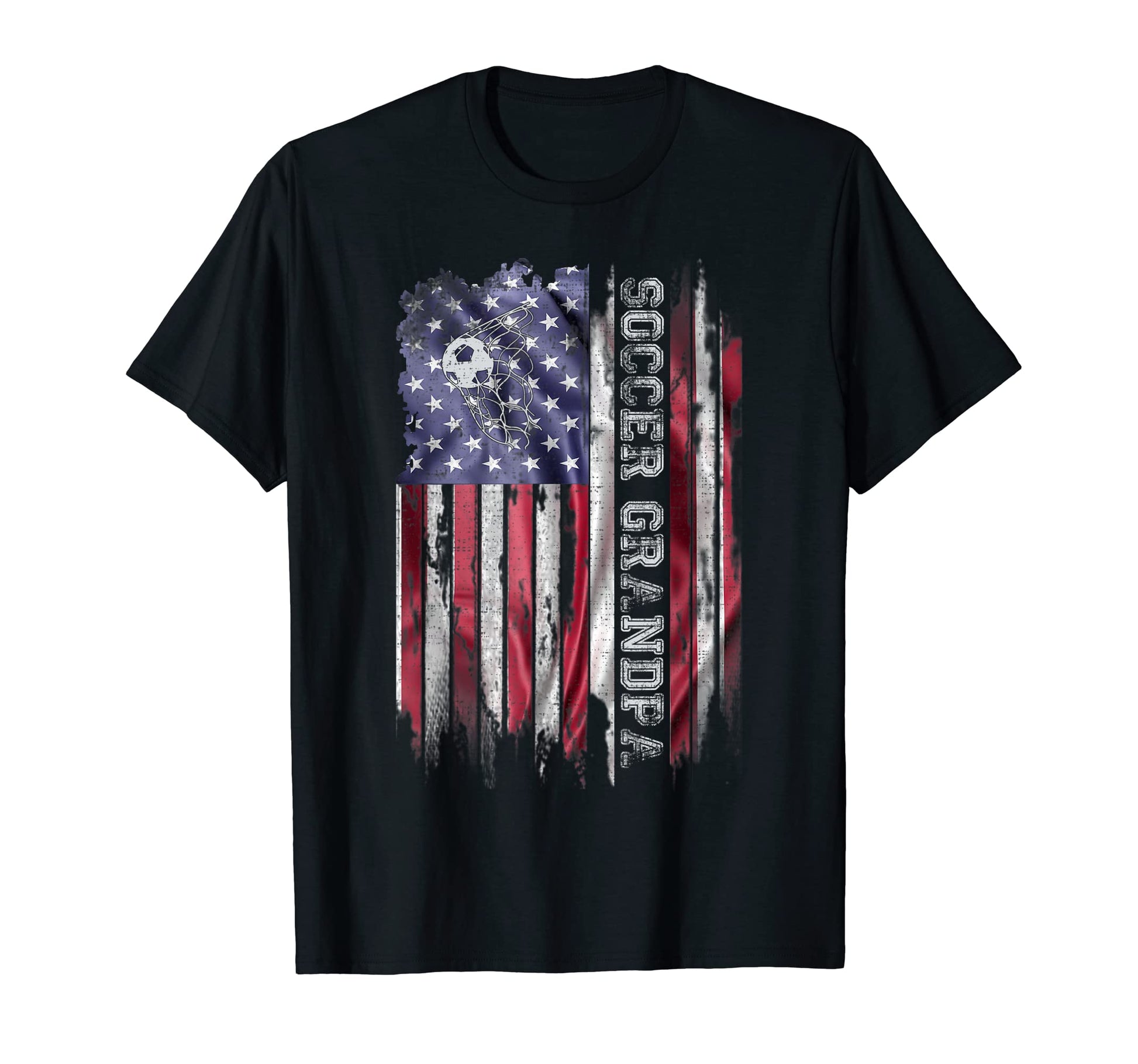 Usa Flag Proud Soccer Grandpa Football T-Shirt - Fun Novelty Design Unisex - T-Shirt, Sweatshirt, Hoodie