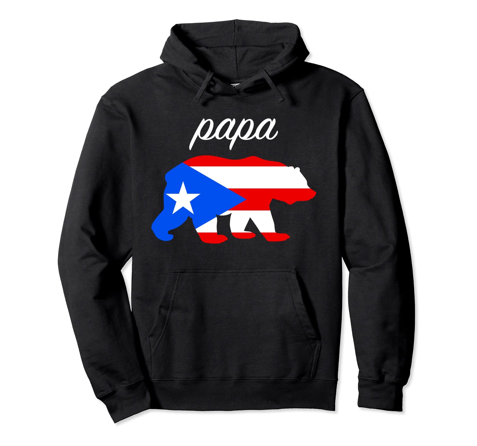 Papa Bear Puerto Rico Flag Puerto Rican Hoodie - Novelty Apparel Men Women - T-Shirt, Sweatshirt, Hoodie
