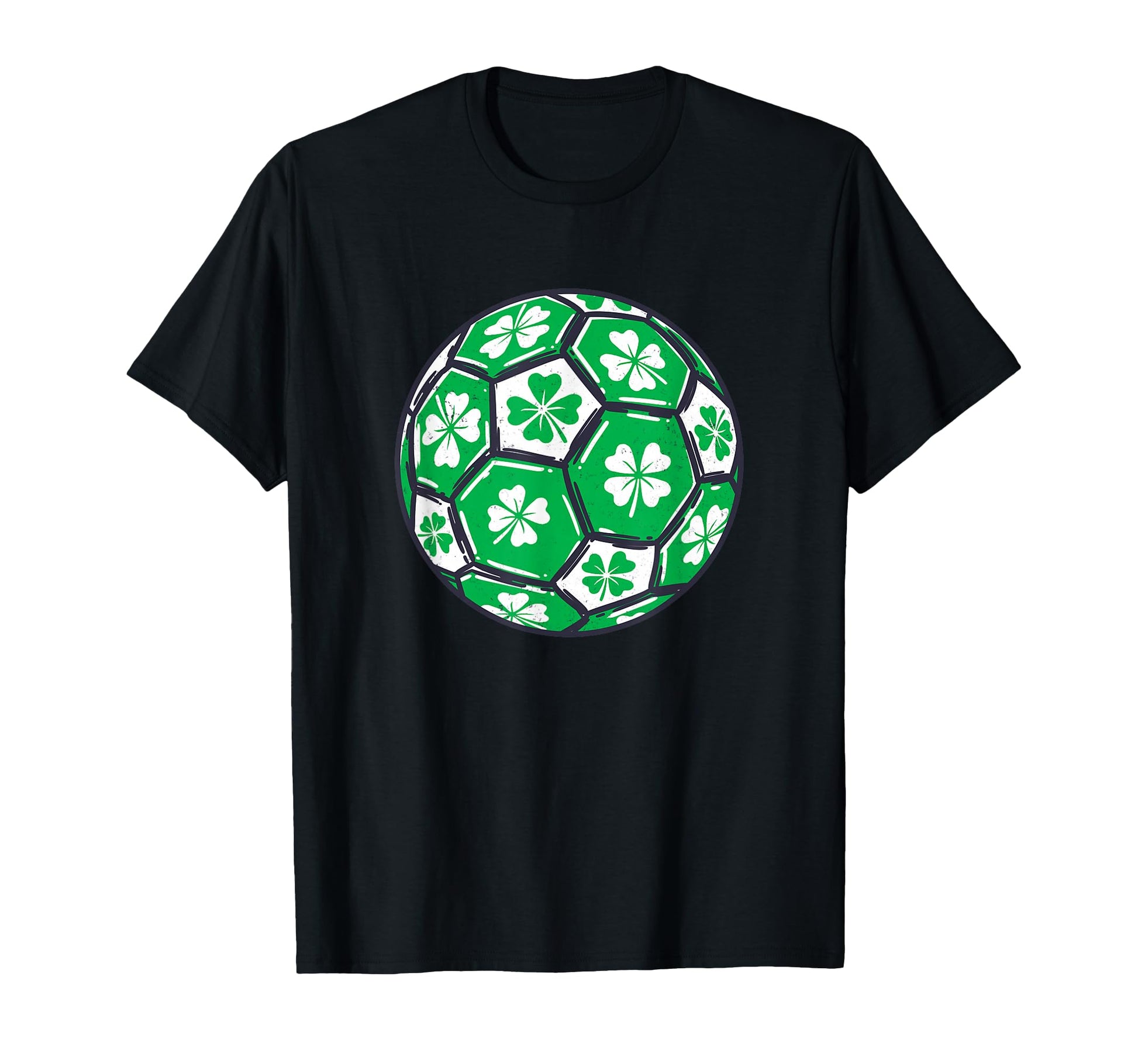 Soccer Ball Ireland Shamrock Irish St T-Shirt - Graphic Print Unisex - T-Shirt, Sweatshirt, Hoodie
