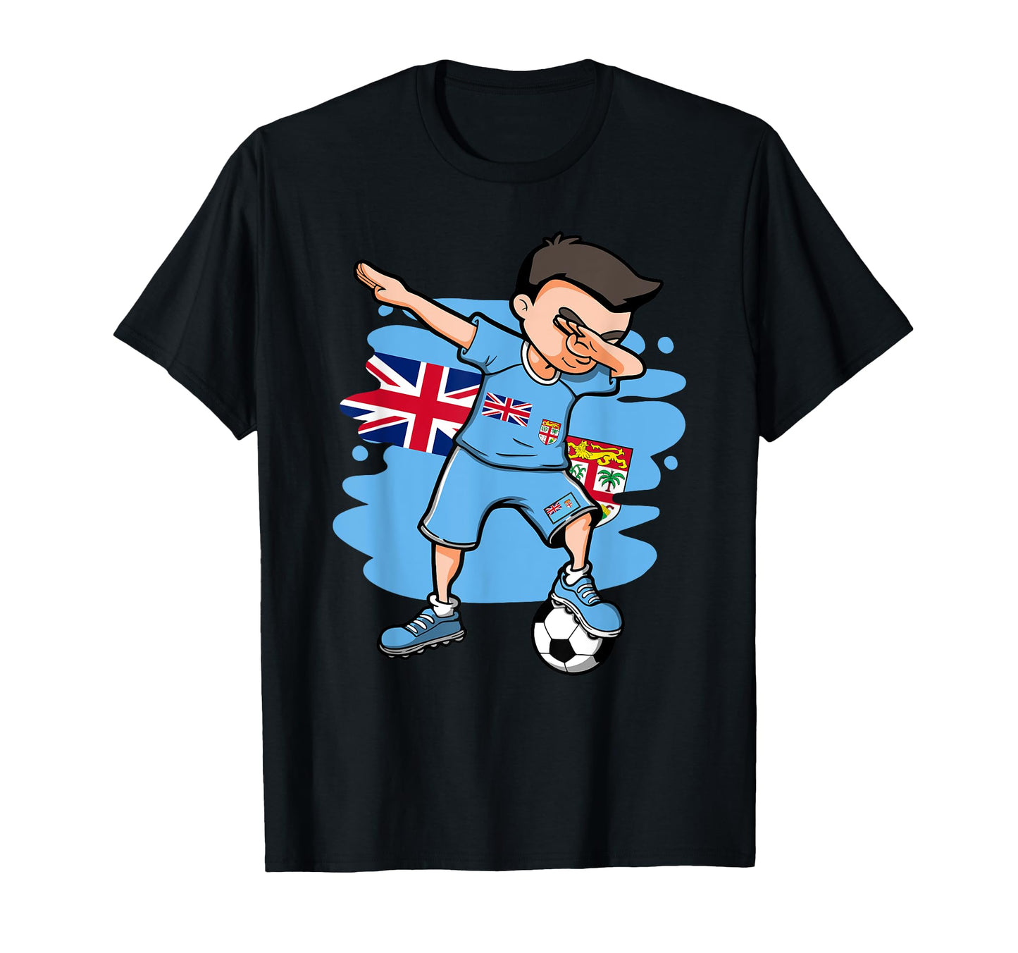 Dabbing Soccer Fiji Jersey Fijian T-Shirt - Novelty Apparel for Adults - T-Shirt, Sweatshirt, Hoodie