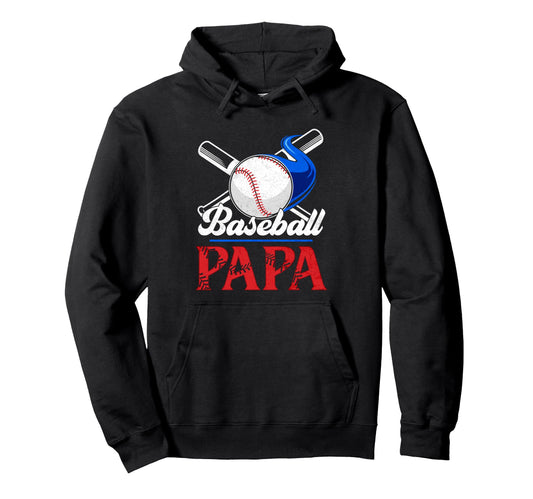 Baseball Papa Gifts Fathers Day Dad Hoodie - Unique Graphic for Adults - T-Shirt, Sweatshirt, Hoodie
