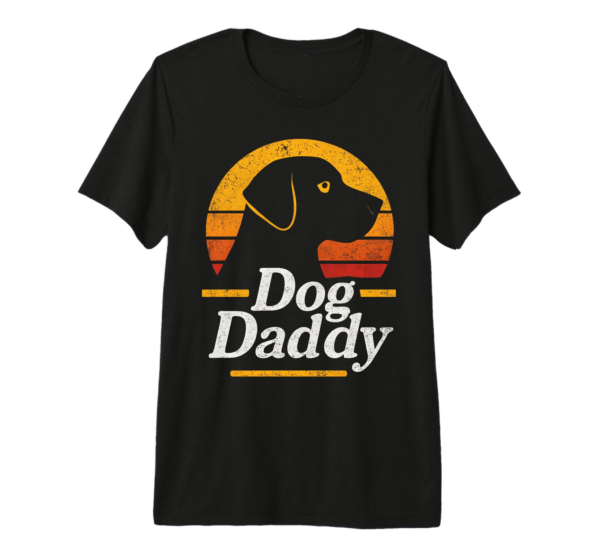 Dog Dad Sunset Canine Lover Tri Blend T-Shirt - Graphic Print Men Women - T-Shirt, Sweatshirt, Hoodie