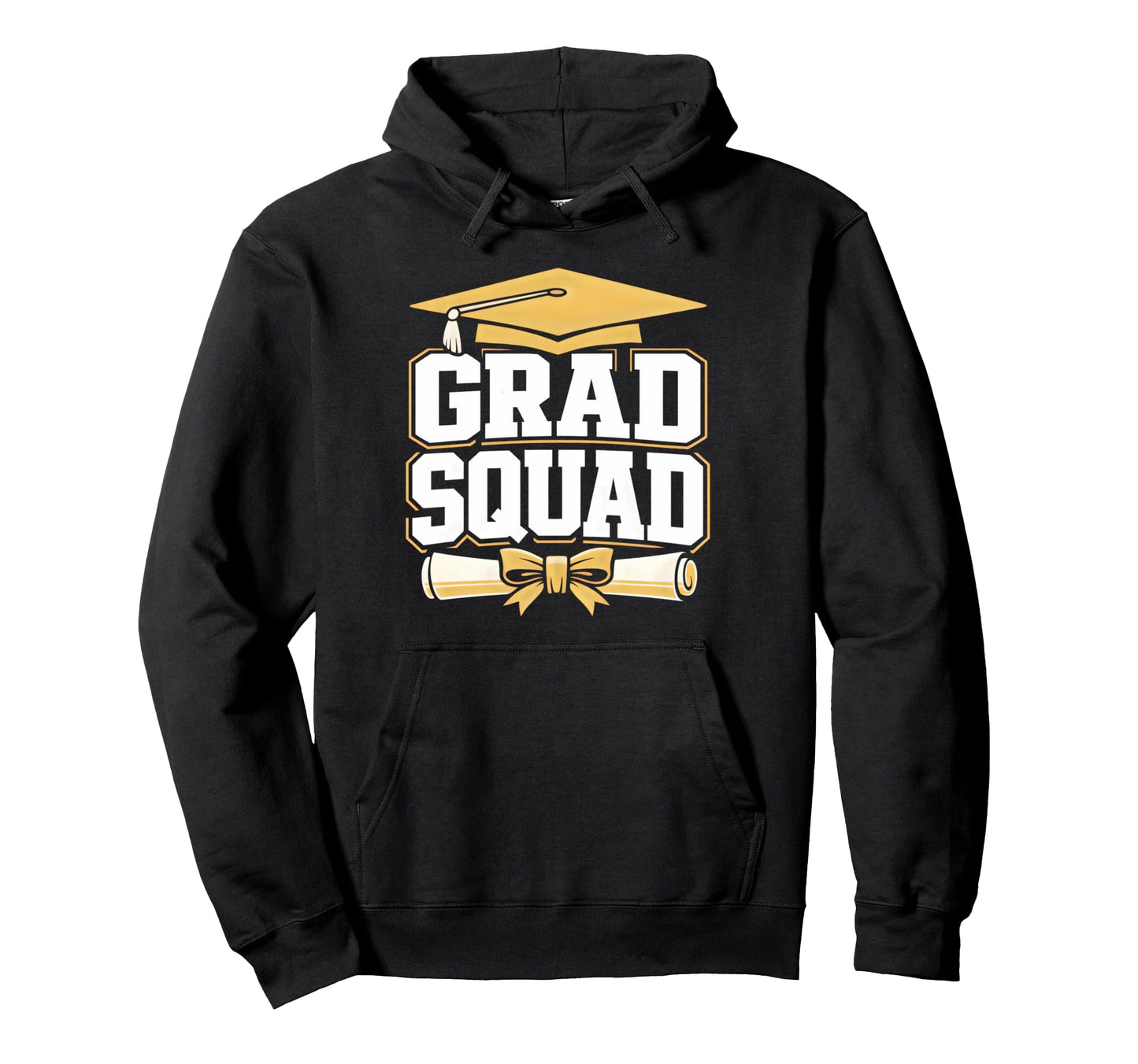 Grad Squad Graduation School Class 2026 Hoodie - Graphic Print for Adults - T-Shirt, Sweatshirt, Hoodie