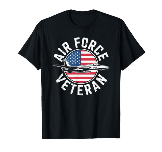 Air Force Veteran Us American Flag T-Shirt - Minimalist Print for Adults - T-Shirt, Sweatshirt, Hoodie