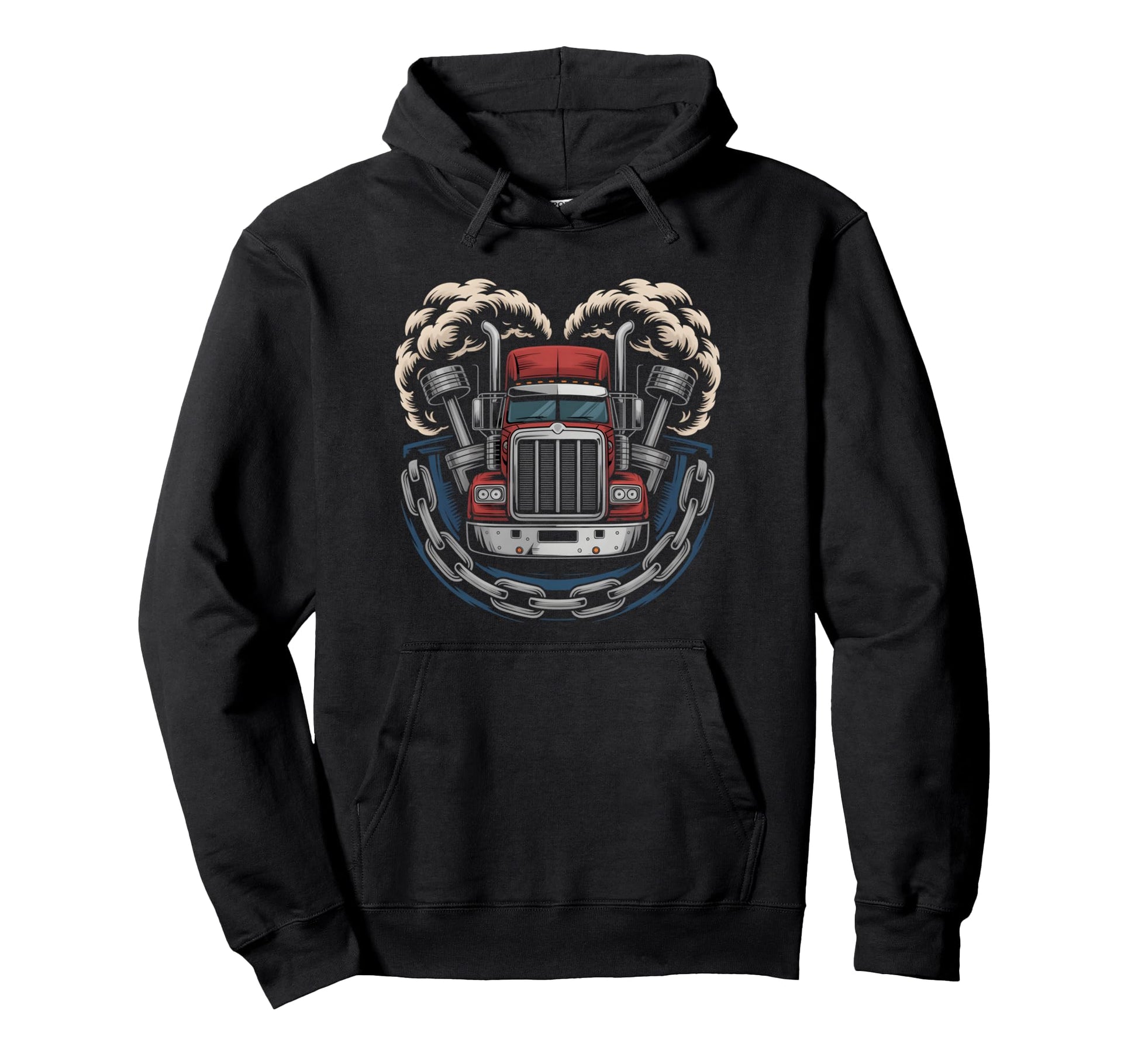 Trucker Big Rig Semi Truck Driver Dad Hoodie - Novelty Apparel for Adults - T-Shirt, Sweatshirt, Hoodie