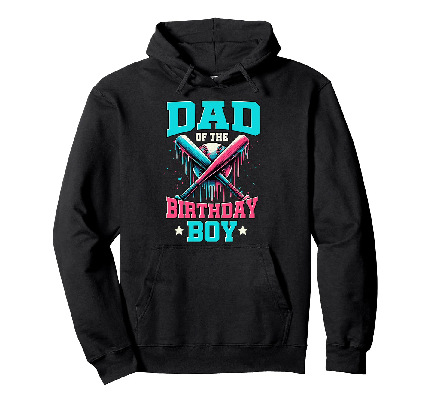 Dad Birthday Baseball Ice Cream Sprinkles Hoodie - Novelty Apparel Unisex - T-Shirt, Sweatshirt, Hoodie