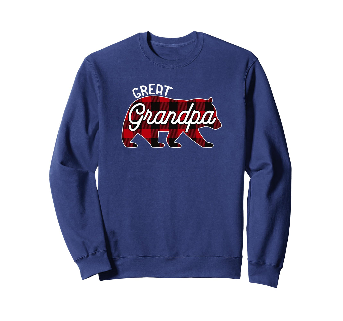 Great Grandpa Bear Red Buffalo Plaid Sweatshirt - Graphic Print Unisex - T-Shirt, Sweatshirt, Hoodie