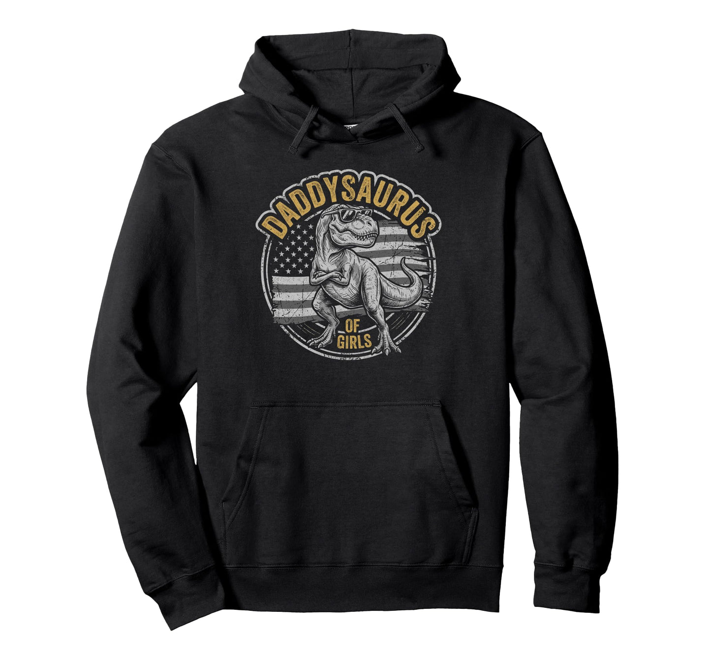 Daddy Saurus Daughter Dad Fathers Day Dad Hoodie - Trendy Graphic Men Women - T-Shirt, Sweatshirt, Hoodie