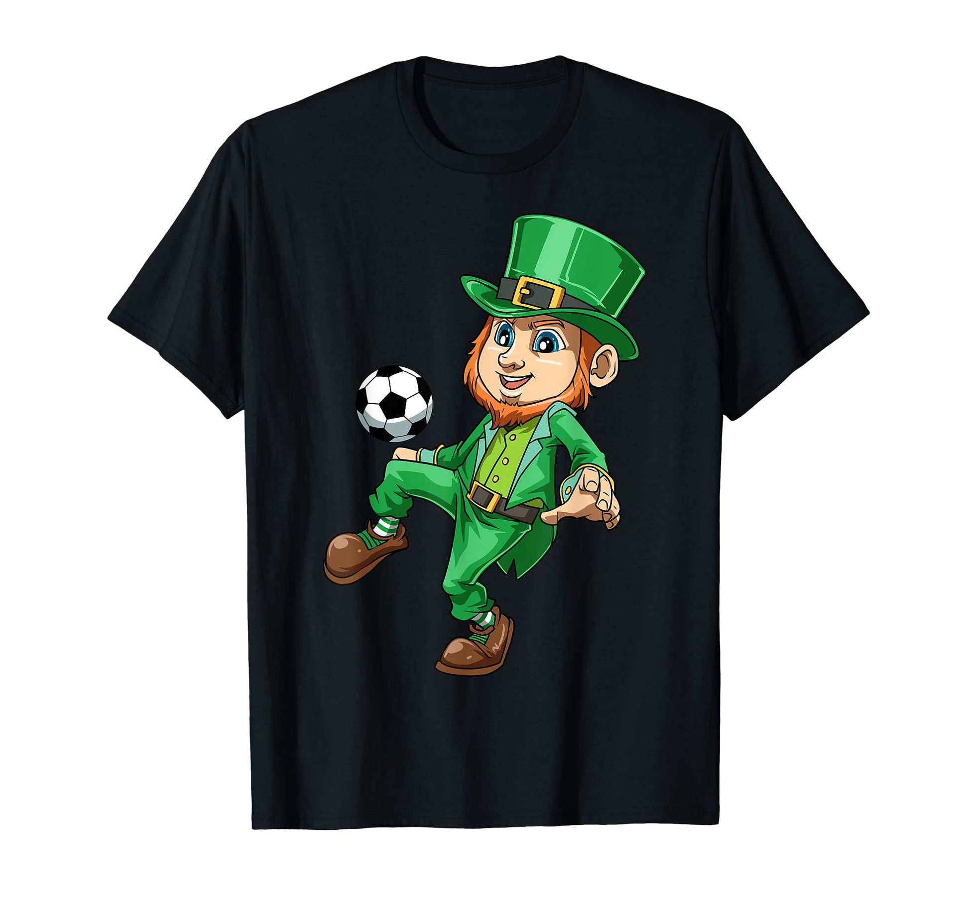 St Patricks Day Soccer Game Leprechaun T-Shirt - Minimalist Print Unisex - T-Shirt, Sweatshirt, Hoodie