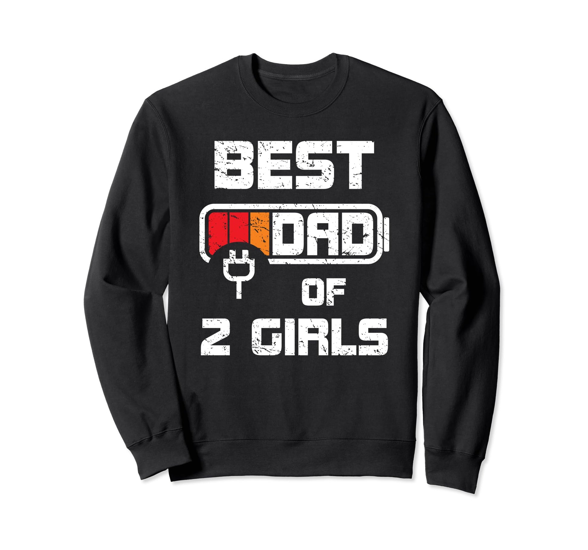 Dad 2 Daughters Funny Fathers Day Sweatshirt - Custom Art Print Men Women - T-Shirt, Sweatshirt, Hoodie