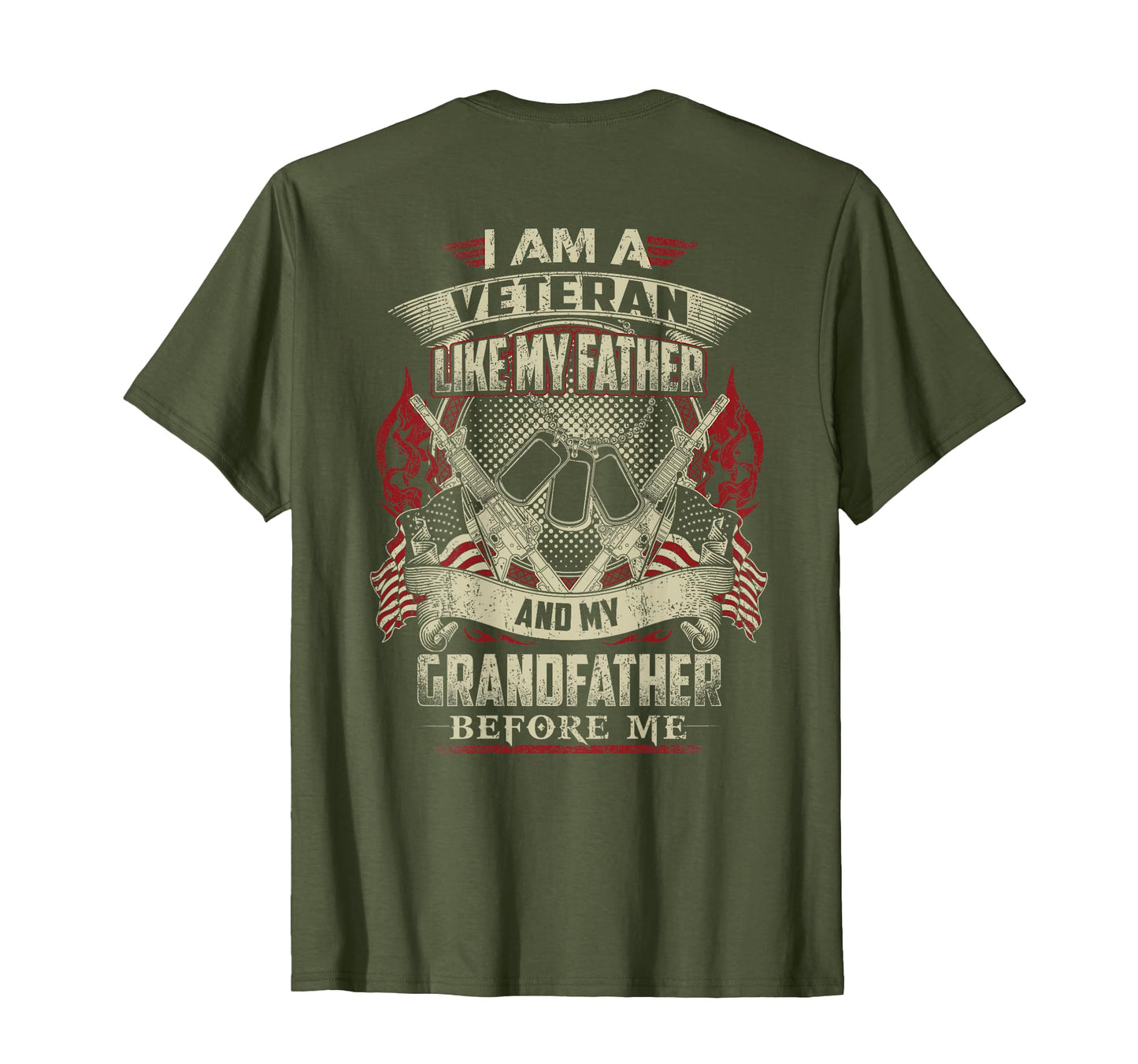 Im Veteran Like My Father Proud Army T-Shirt - Minimalist Print Unisex - T-Shirt, Sweatshirt, Hoodie