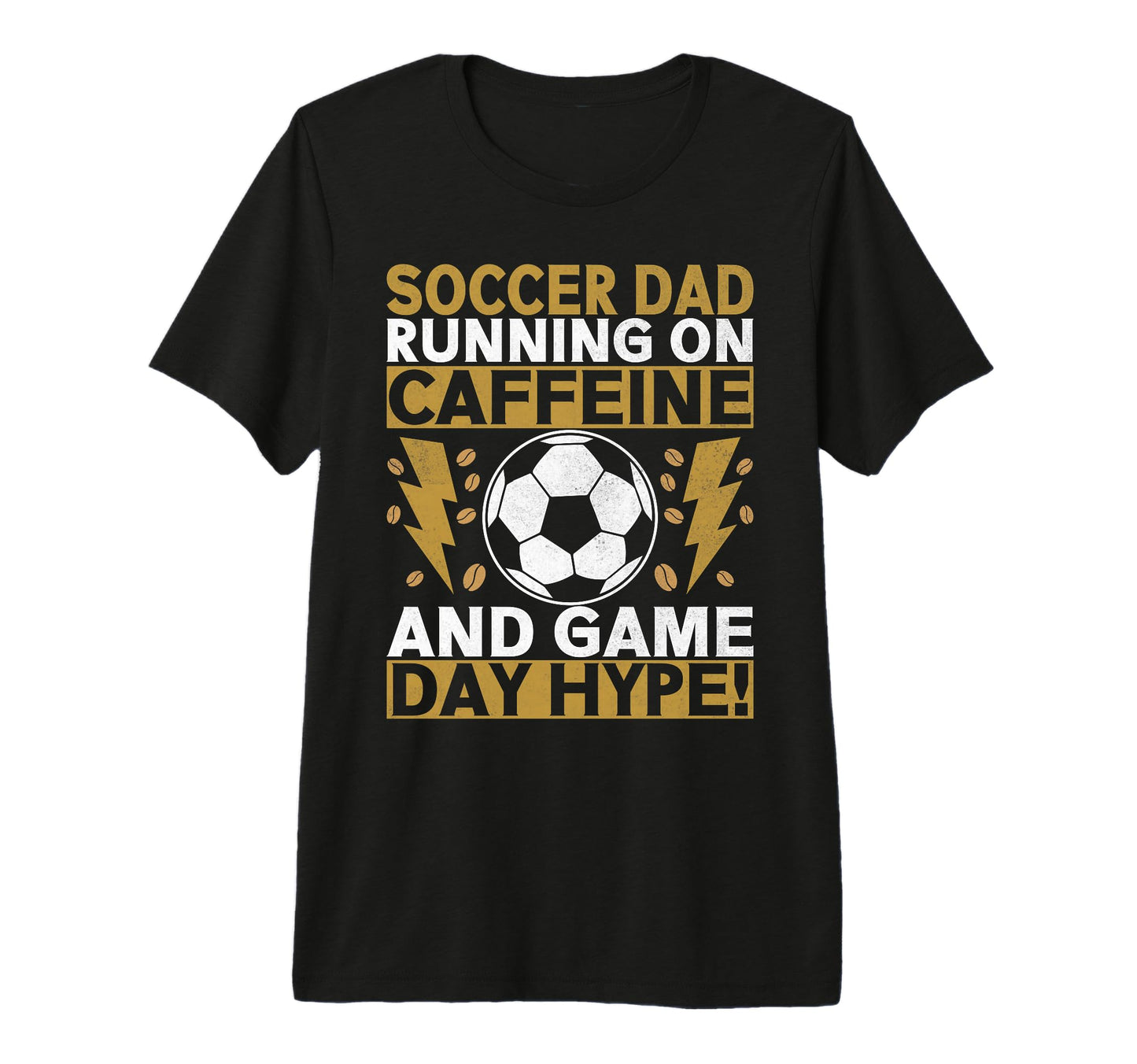 Running Caffeine And Game Day Hype T-Shirt - Unique Graphic for Adults - T-Shirt, Sweatshirt, Hoodie