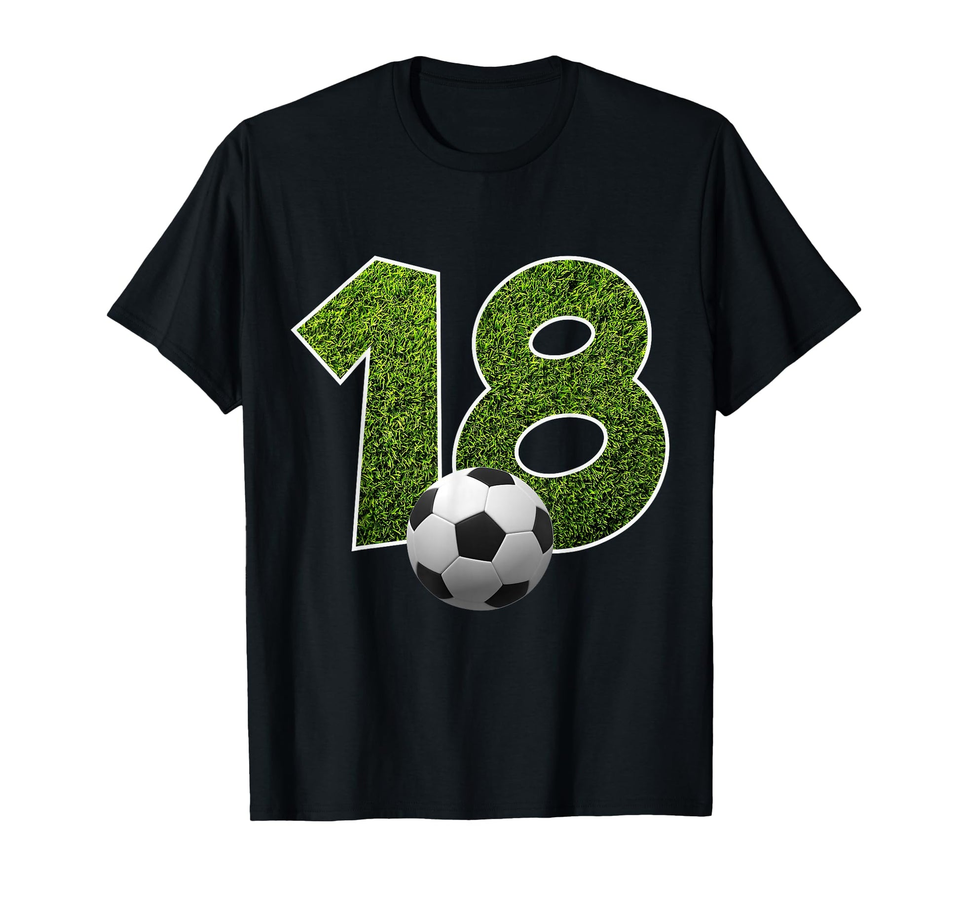 Number 18 Years Soccer 18Th Birthday T-Shirt - Custom Art Print Men Women - T-Shirt, Sweatshirt, Hoodie