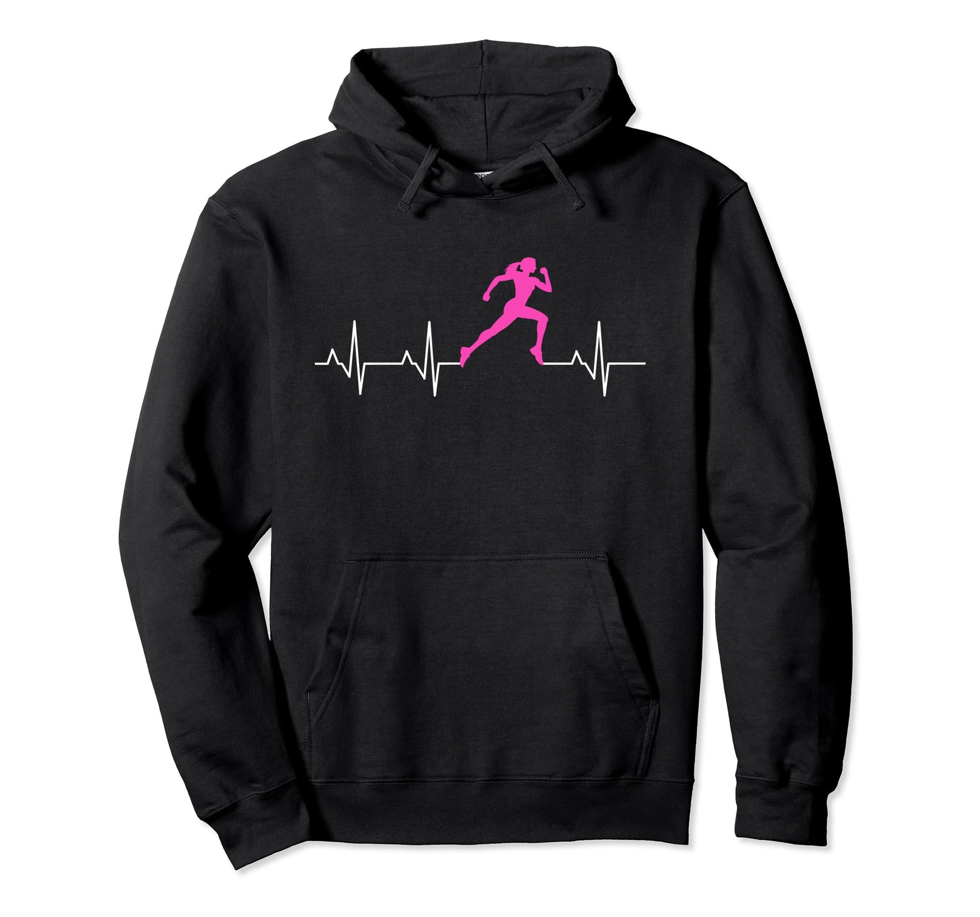 Running Heartbeat Funny Pulse Line Hoodie - Aesthetic Graphic Unisex - T-Shirt, Sweatshirt, Hoodie