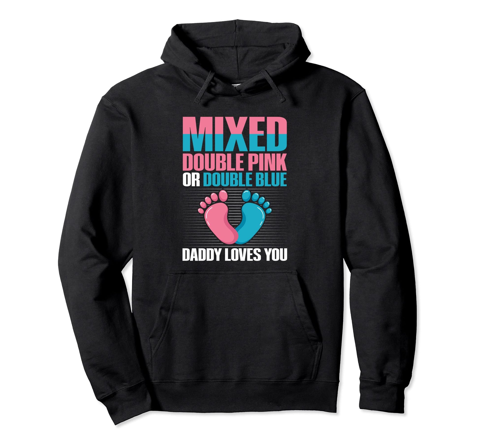 Gender Reveal Twins Gender Reveal Twin Hoodie - Graphic Print Men Women - T-Shirt, Sweatshirt, Hoodie