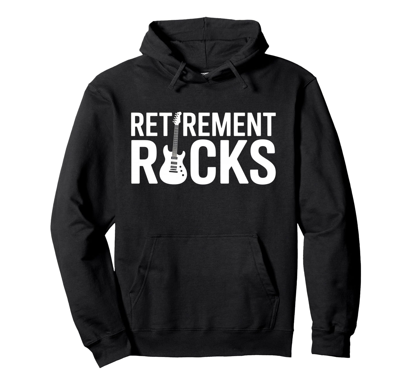 Retirement Rocks Acoustic Guitar Old Hoodie - Aesthetic Graphic for Adults - T-Shirt, Sweatshirt, Hoodie