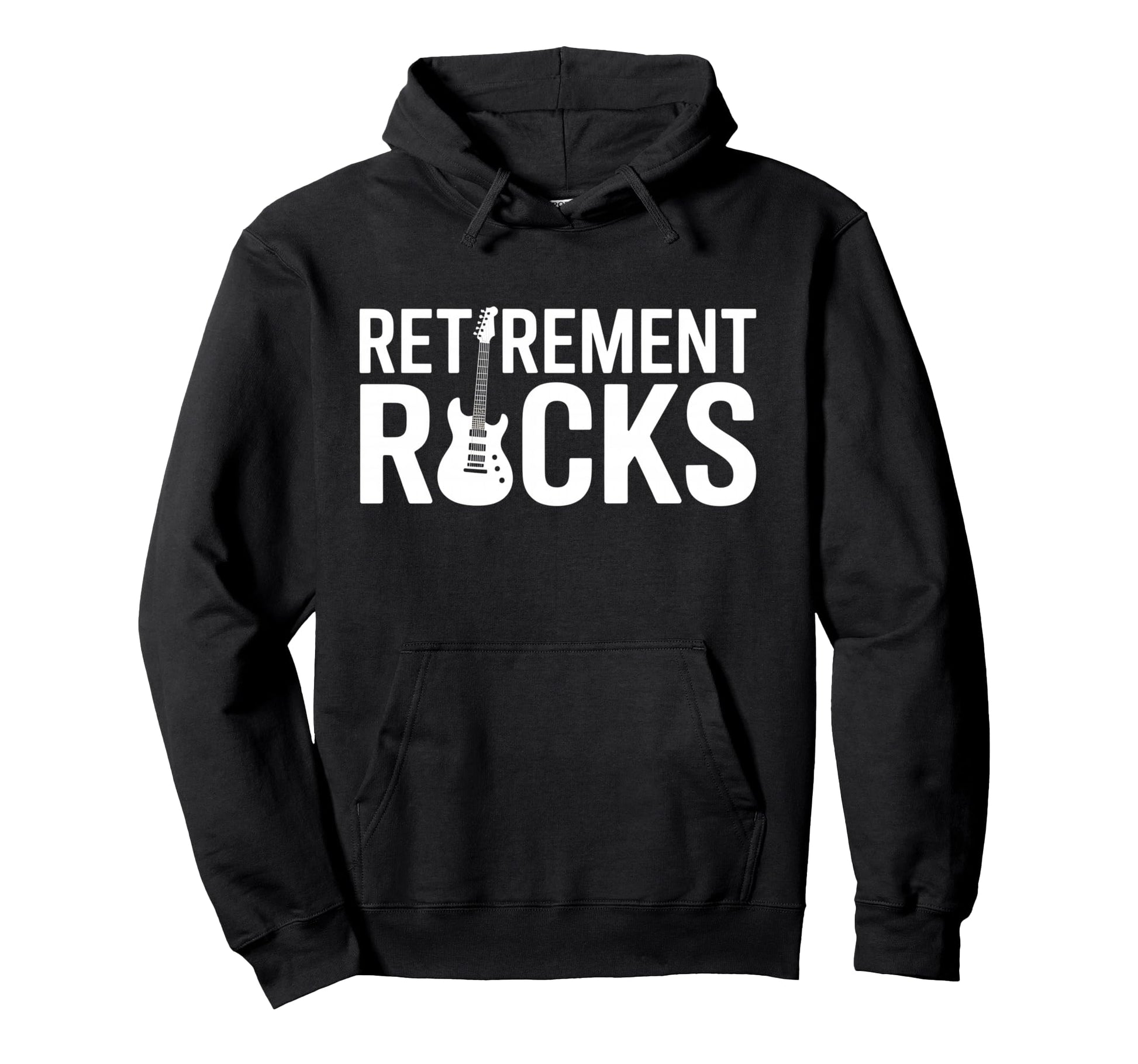 Retirement Rocks Acoustic Guitar Old Hoodie - Aesthetic Graphic for Adults - T-Shirt, Sweatshirt, Hoodie