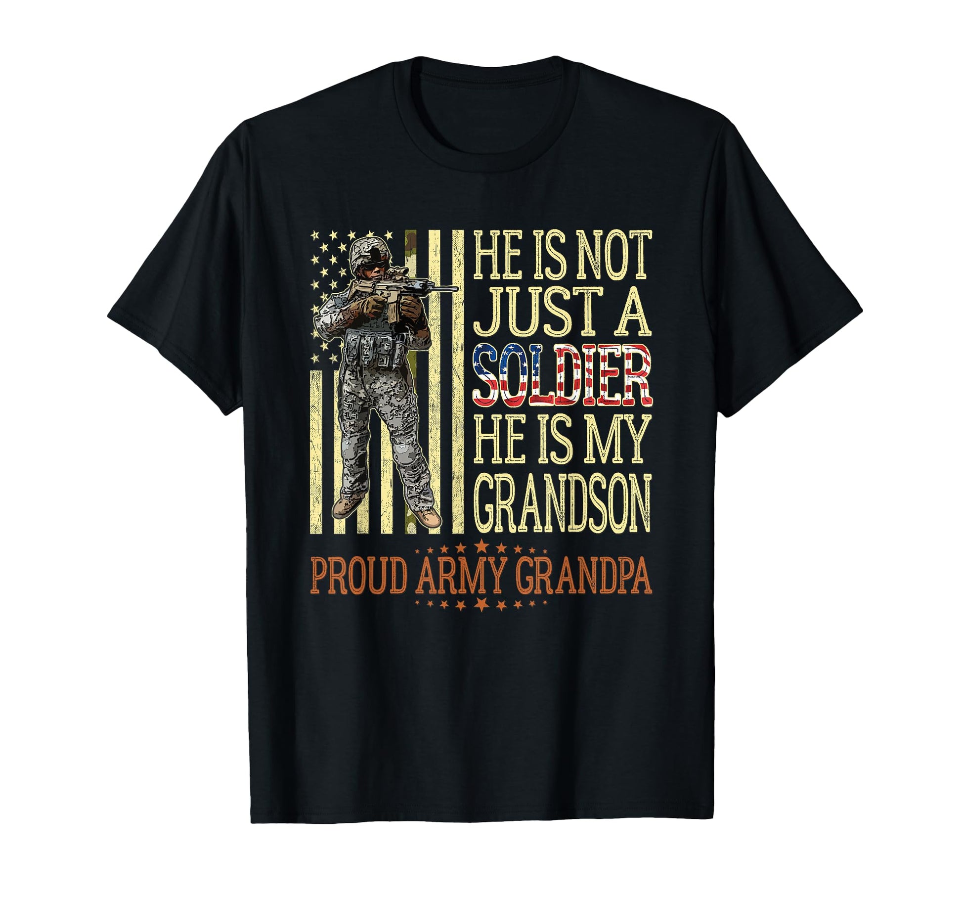 My Grandson Is Soldier Proud Army T-Shirt - Aesthetic Graphic Unisex - T-Shirt, Sweatshirt, Hoodie
