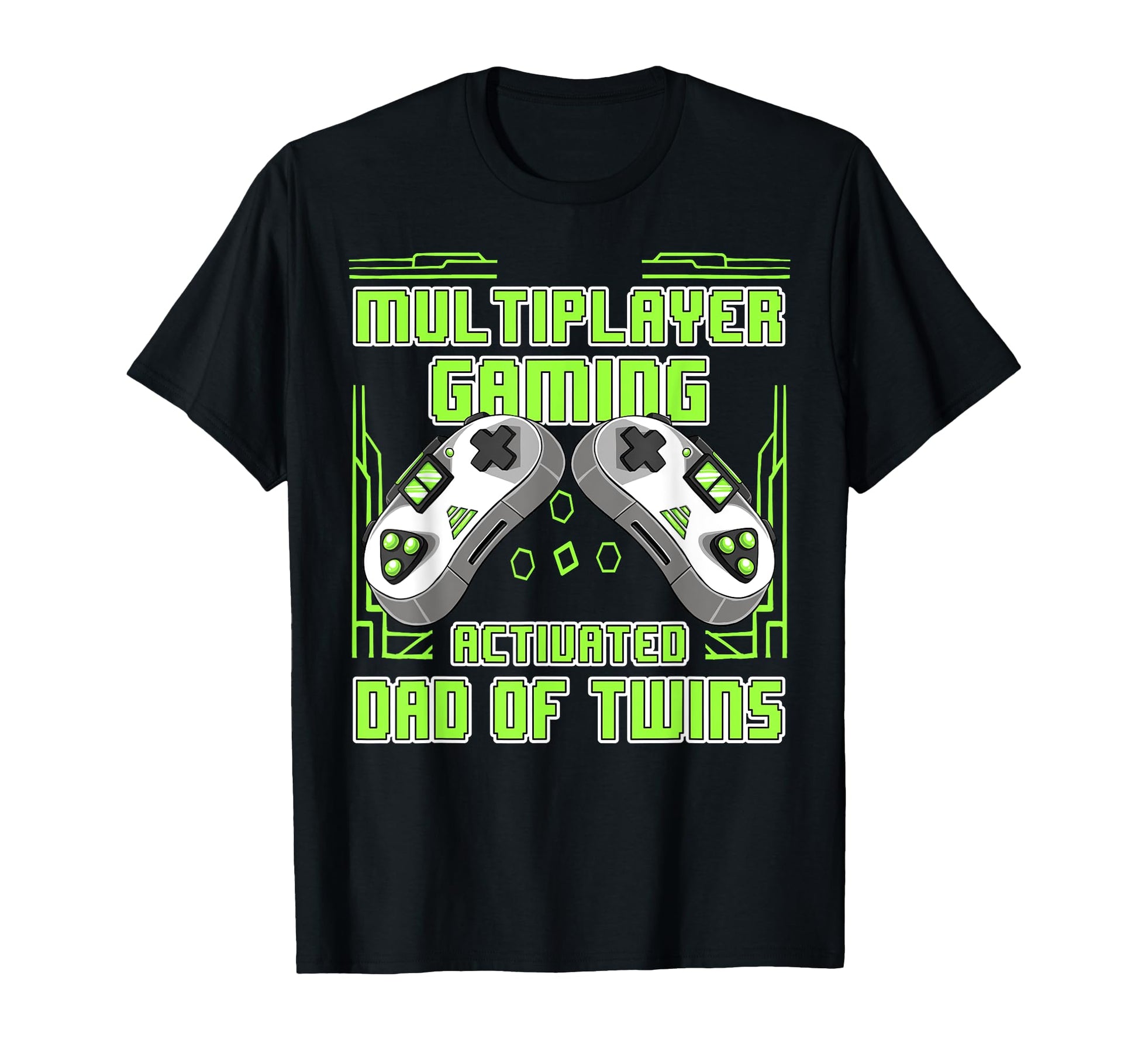 Multiplayer Gaming Dad Twins Video T-Shirt - Minimalist Print for Adults - T-Shirt, Sweatshirt, Hoodie