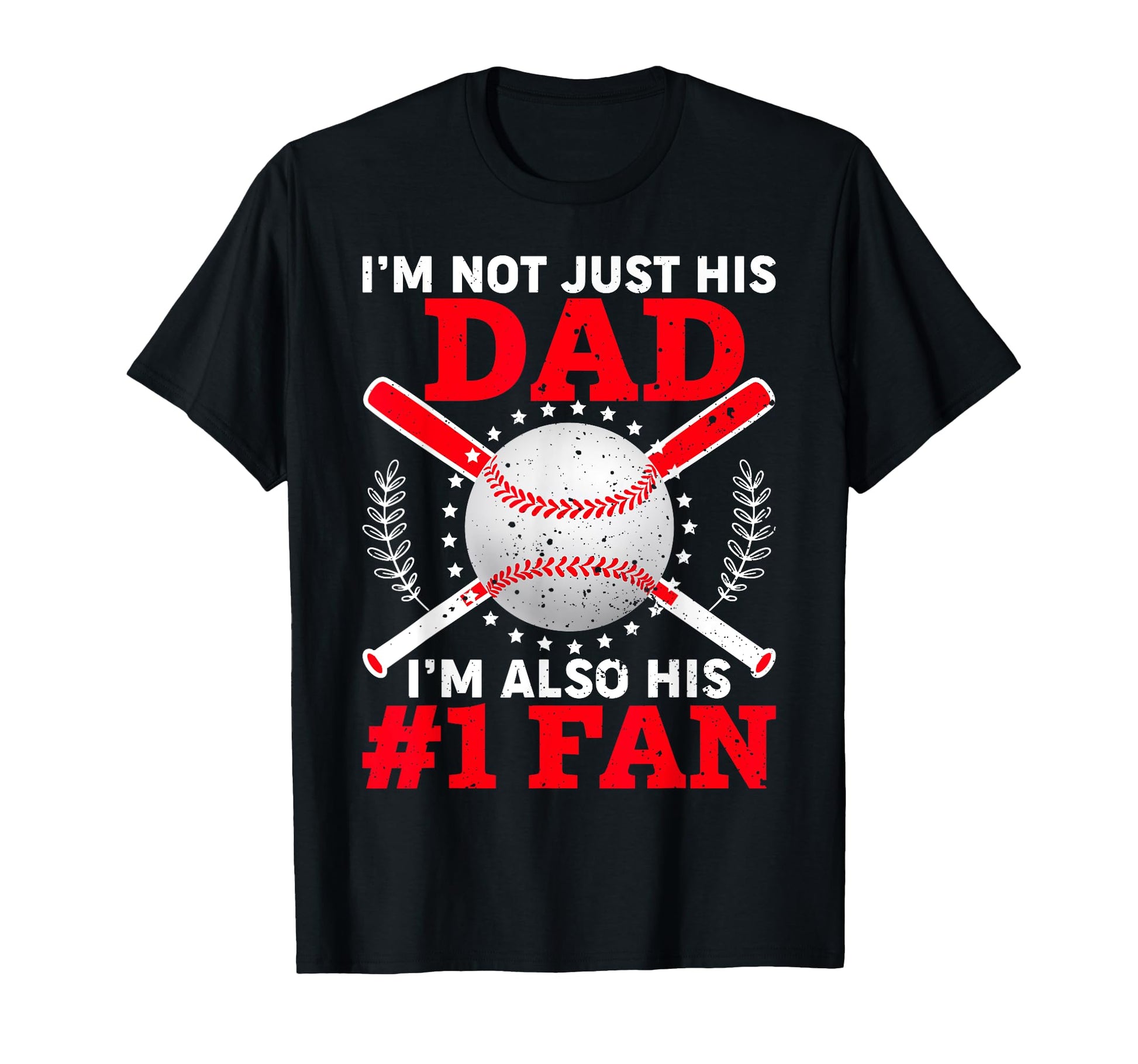 Funny Baseball Dad His Number 1 T-Shirt - Casual Everyday Wear for Adults - T-Shirt, Sweatshirt, Hoodie