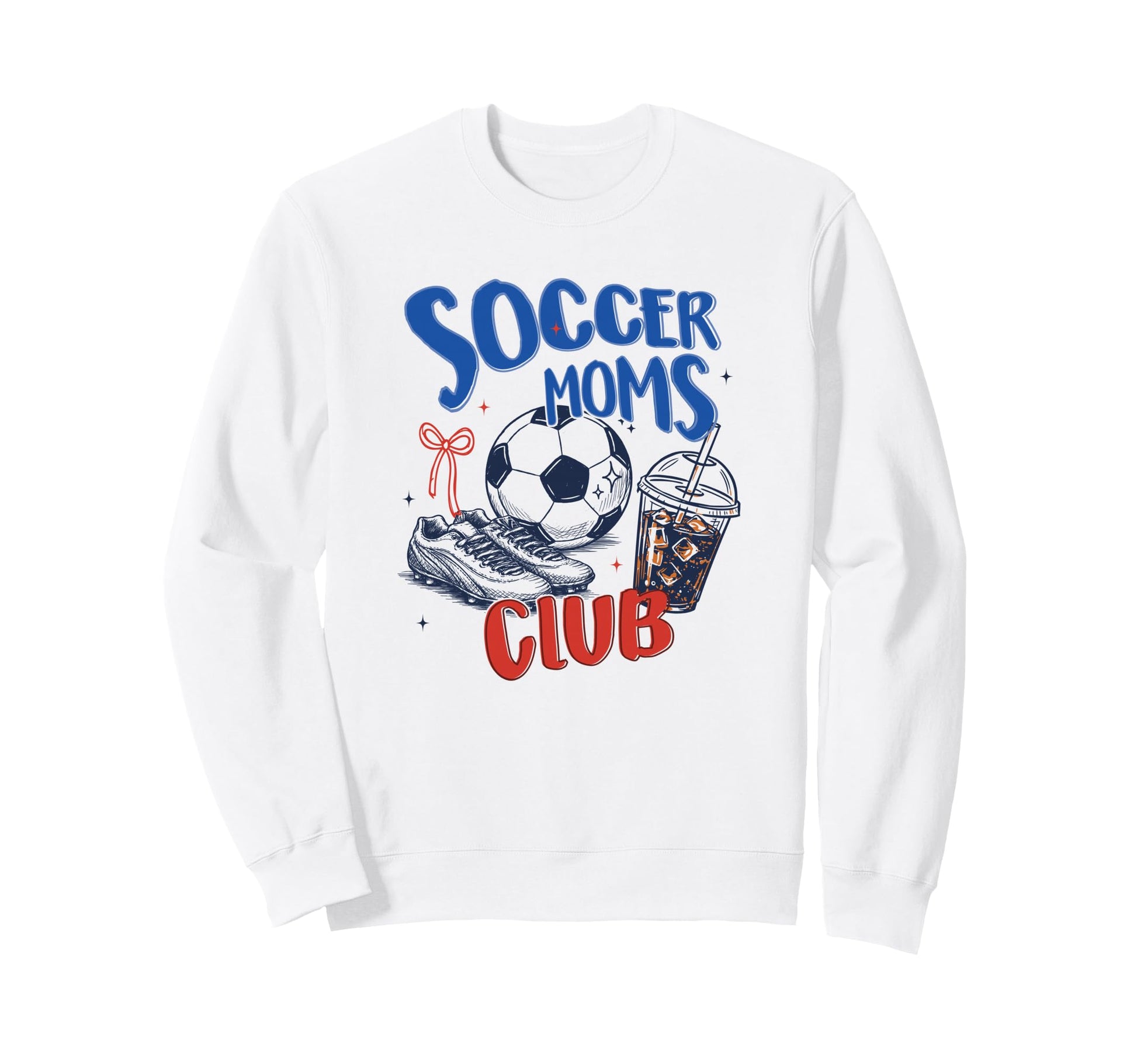 Iced Coffee Soccer Moms Club Sweatshirt - Custom Art Print Men Women - T-Shirt, Sweatshirt, Hoodie