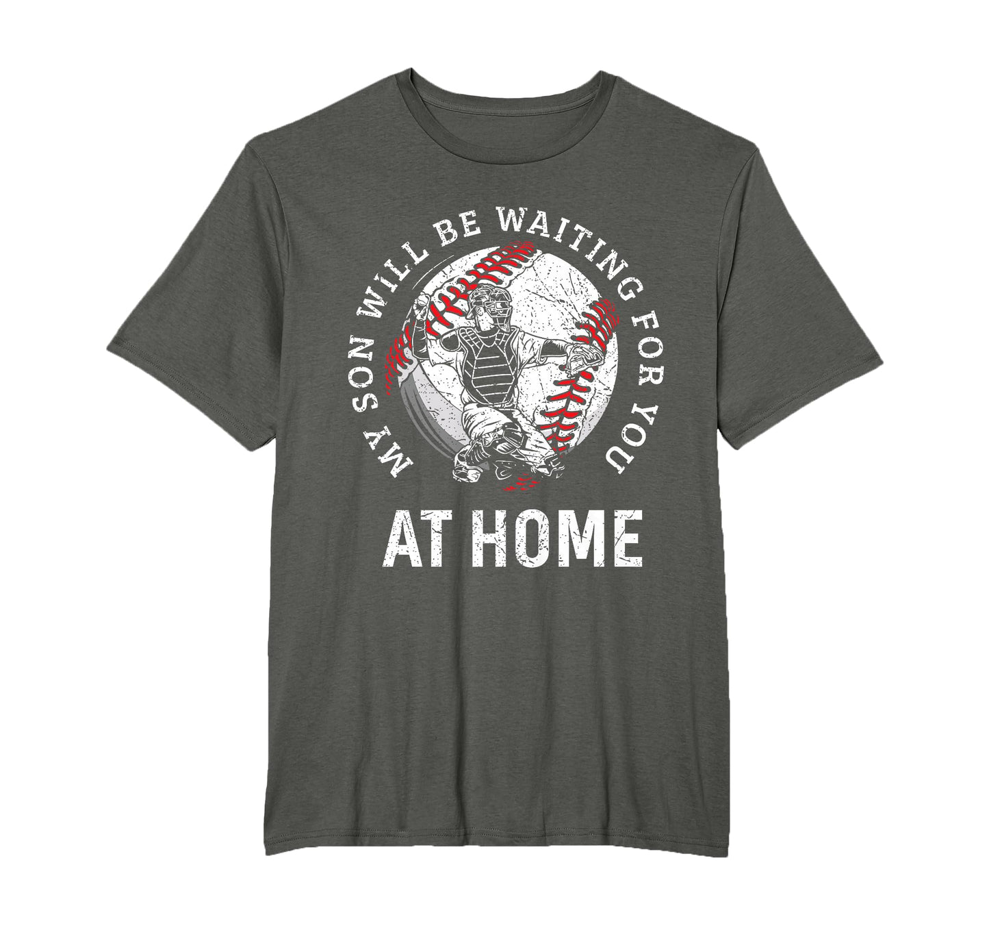 Baseball Catcher Parent Mom Dad Funny T-Shirt - Graphic Print for Adults - T-Shirt, Sweatshirt, Hoodie