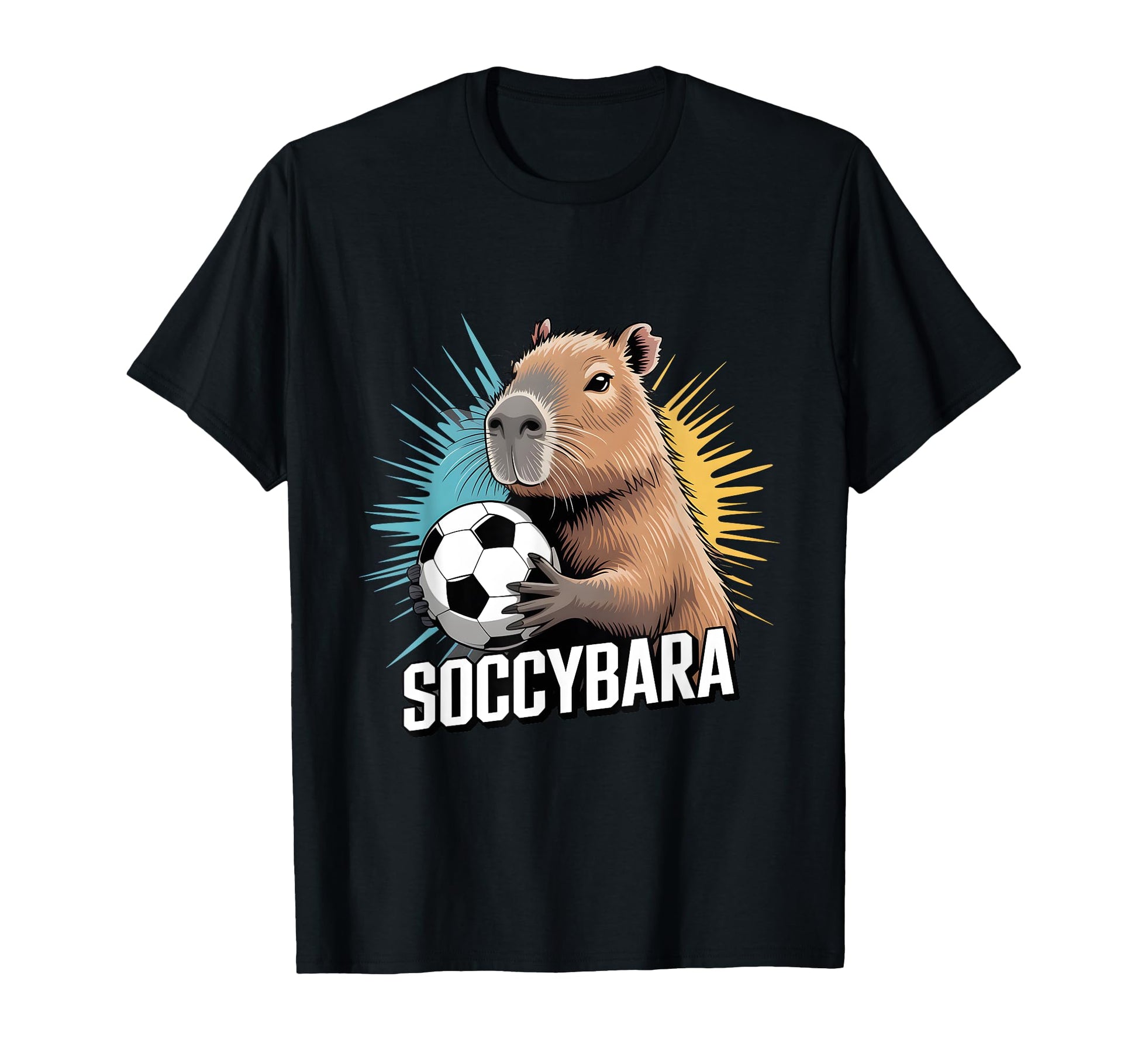 Funny Capybara Soccer Fan Animal Sports T-Shirt - Trendy Graphic Men Women - T-Shirt, Sweatshirt, Hoodie