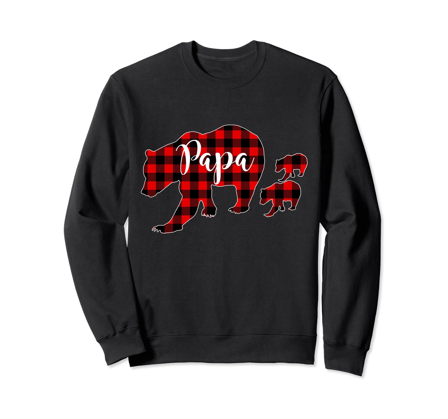 Papa 2 Matching Red Plaid Grandpa Sweatshirt - Trendy Graphic Men Women - T-Shirt, Sweatshirt, Hoodie