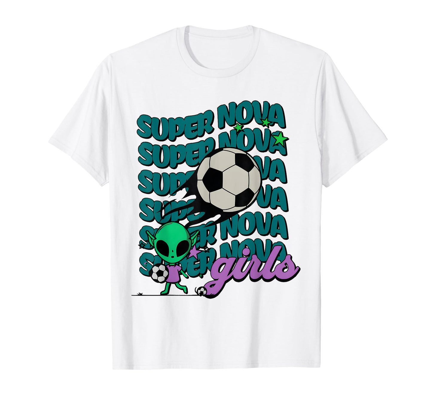 Groovy Super Nova Funny Soccer Fan Lover T-Shirt - Trendy Graphic Unisex - T-Shirt, Sweatshirt, Hoodie