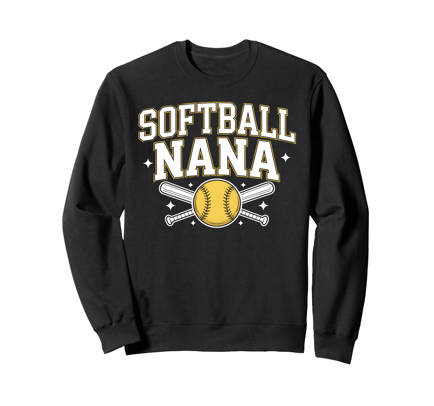 Softball Nana Grandma Softball Sweatshirt - Aesthetic Graphic for Adults - T-Shirt, Sweatshirt, Hoodie