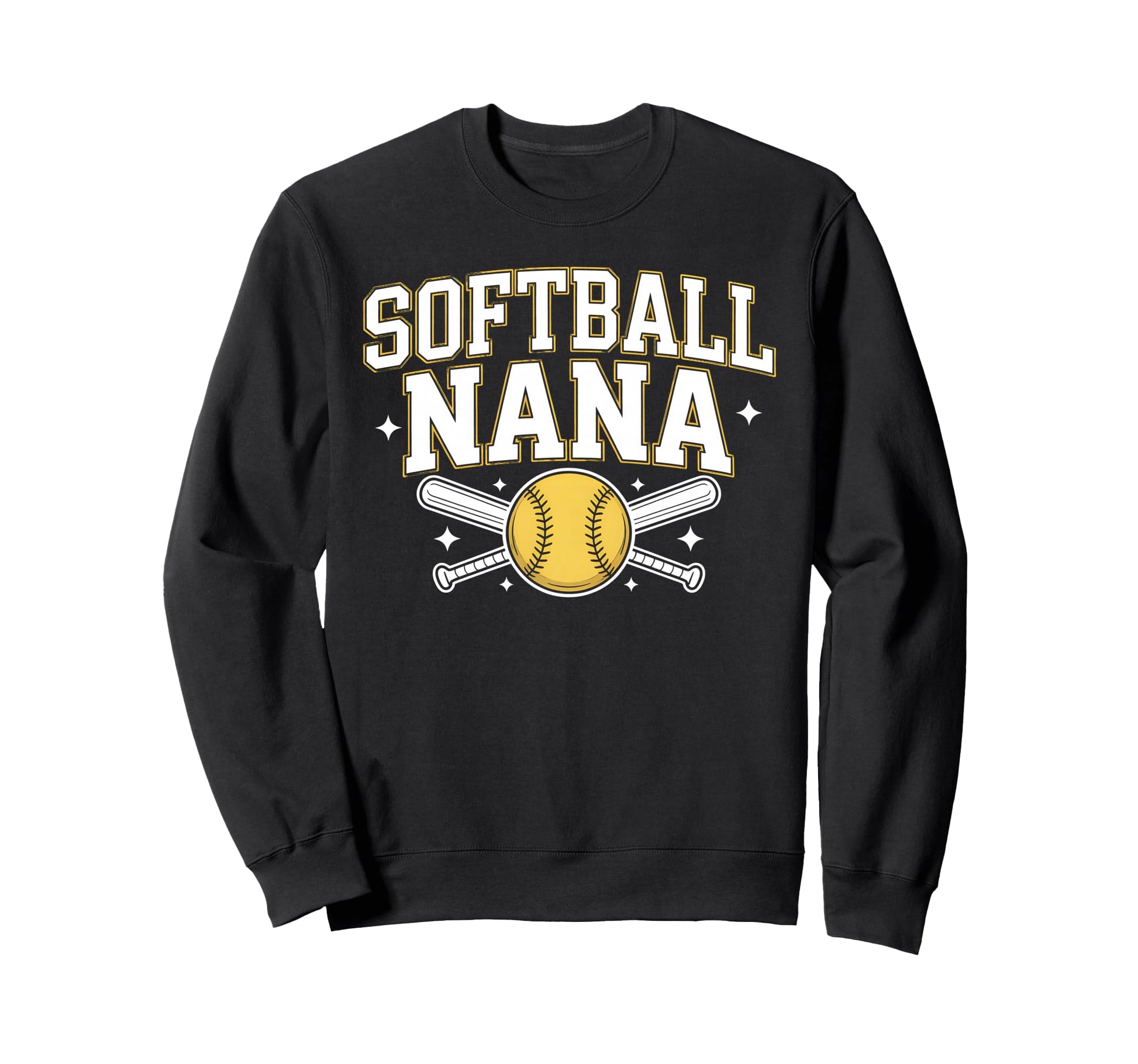 Softball Nana Grandma Softball Sweatshirt - Aesthetic Graphic for Adults - T-Shirt, Sweatshirt, Hoodie