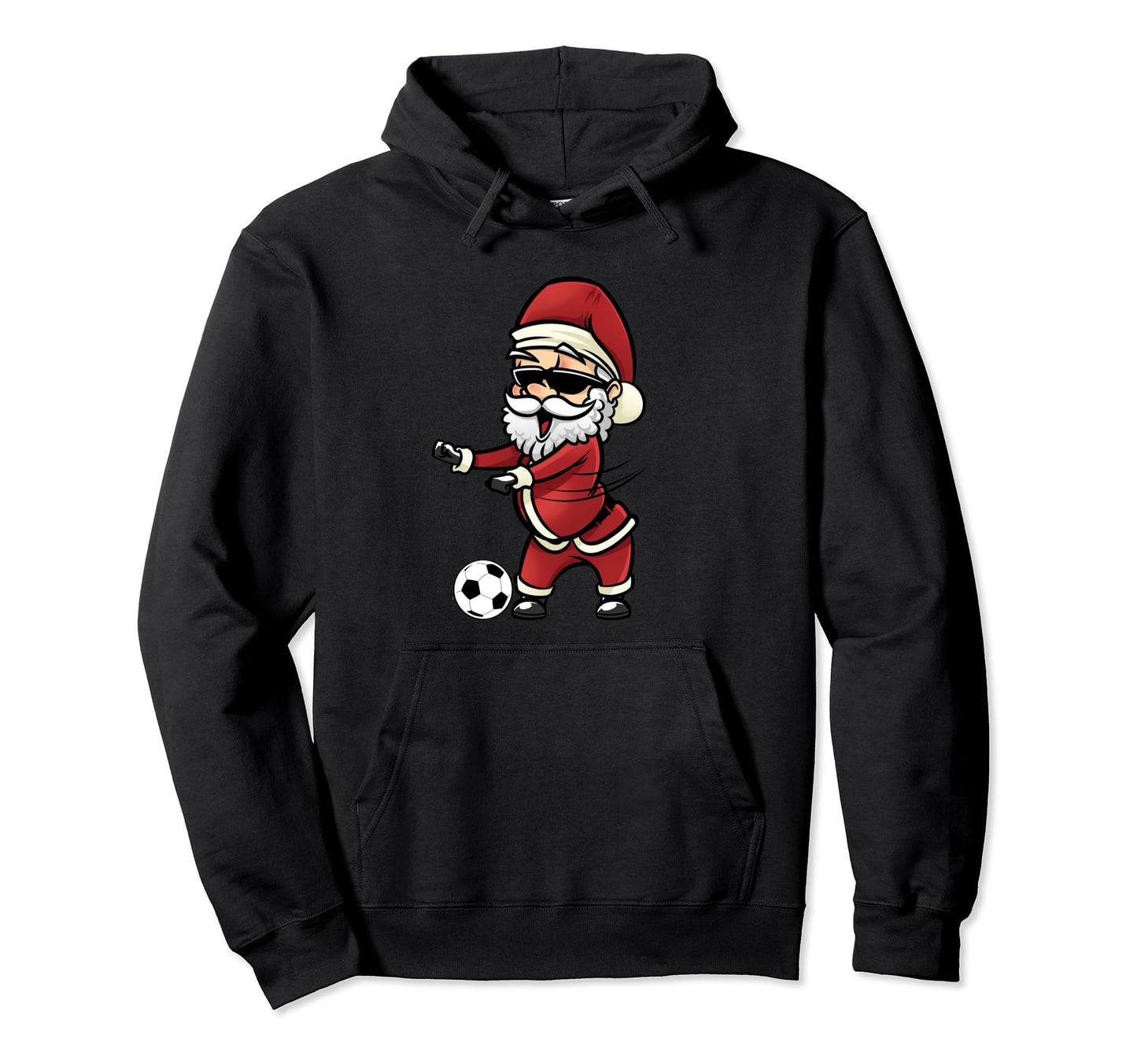 Funny Santa Flossing Soccer Teen Tweens Hoodie - Graphic Print for Adults - T-Shirt, Sweatshirt, Hoodie
