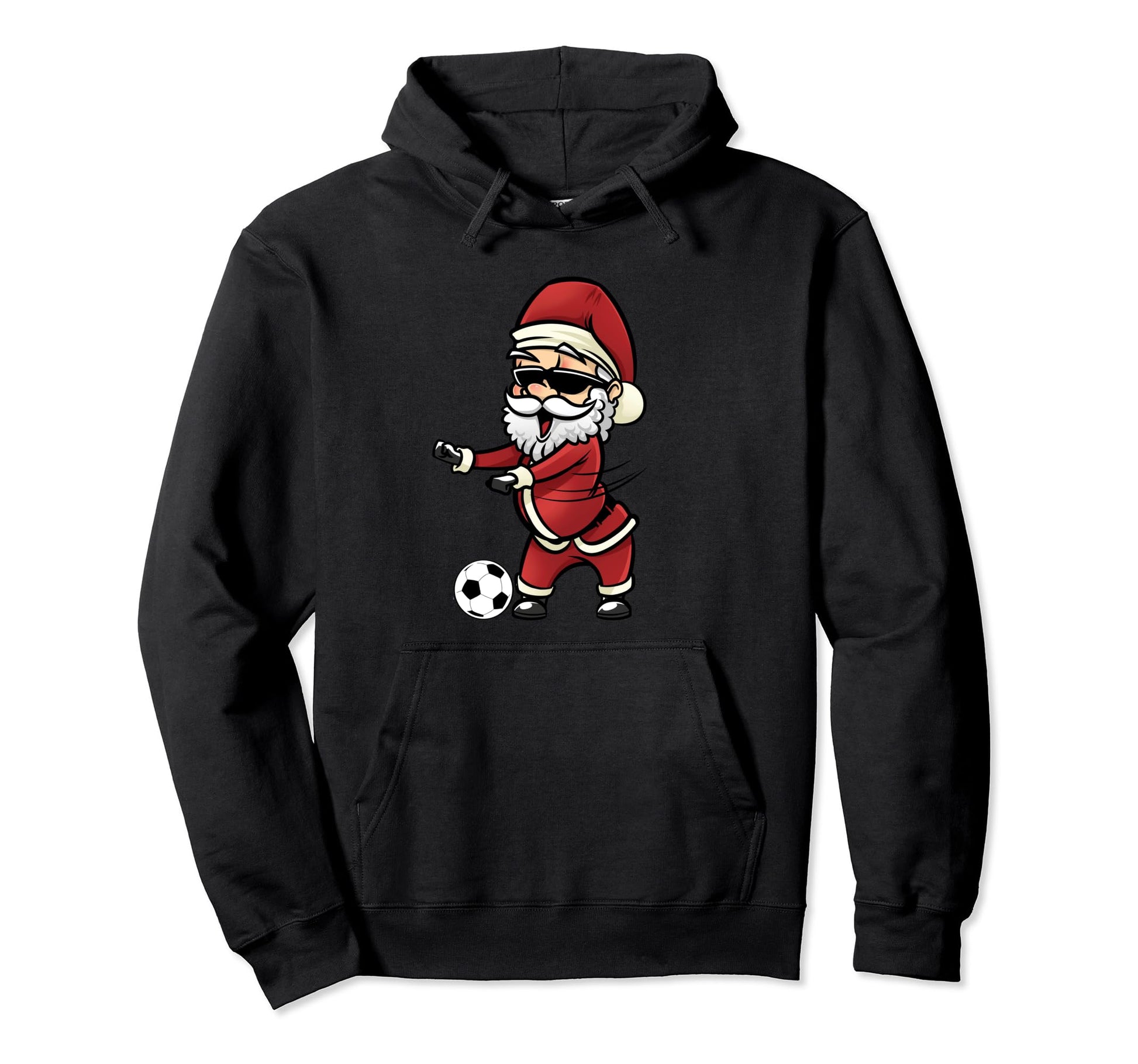 Funny Santa Flossing Soccer Teen Tweens Hoodie - Graphic Print for Adults - T-Shirt, Sweatshirt, Hoodie