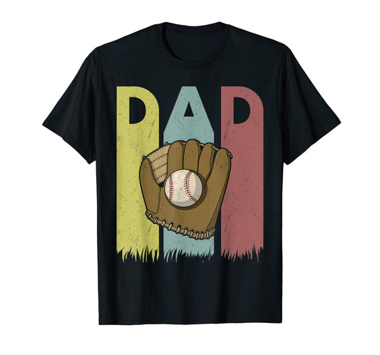 Baseball Fathers Day Parent Glove Bats Game T-Shirt - Graphic Print Unisex - T-Shirt, Sweatshirt, Hoodie