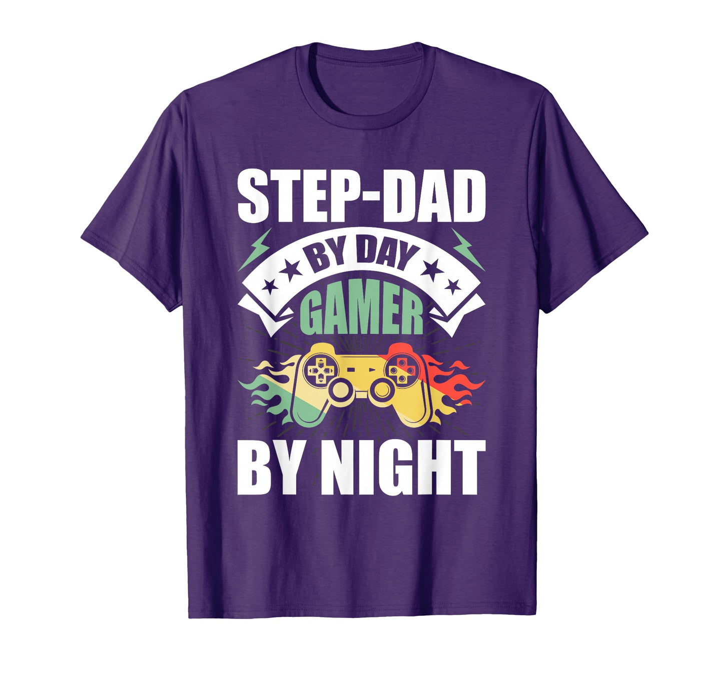 Step Dad Day Gamer Night Video Game T-Shirt - Graphic Print for Adults - T-Shirt, Sweatshirt, Hoodie