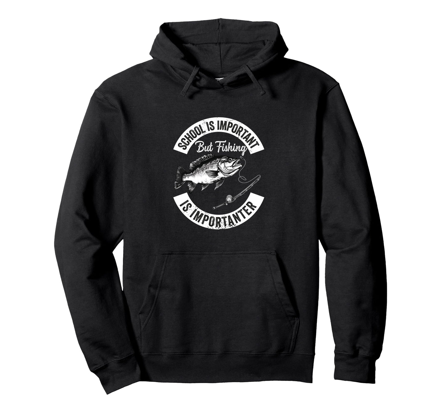 School Is Important But Fishing Funny Hoodie - Aesthetic Graphic Unisex - T-Shirt, Sweatshirt, Hoodie