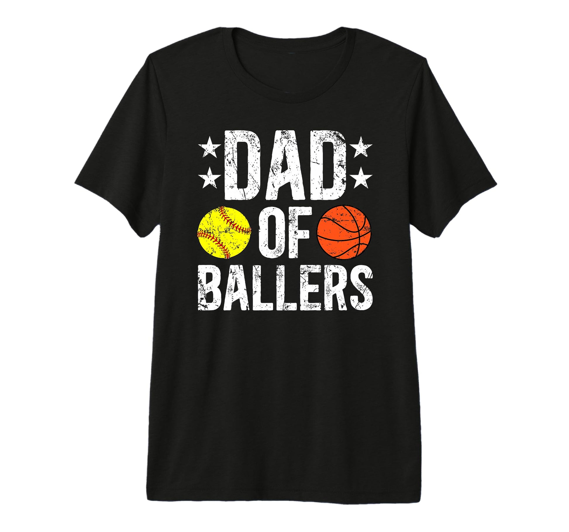 Mens Dad Ballers Softball T-Shirt - Fun Novelty Design Men Women - T-Shirt, Sweatshirt, Hoodie