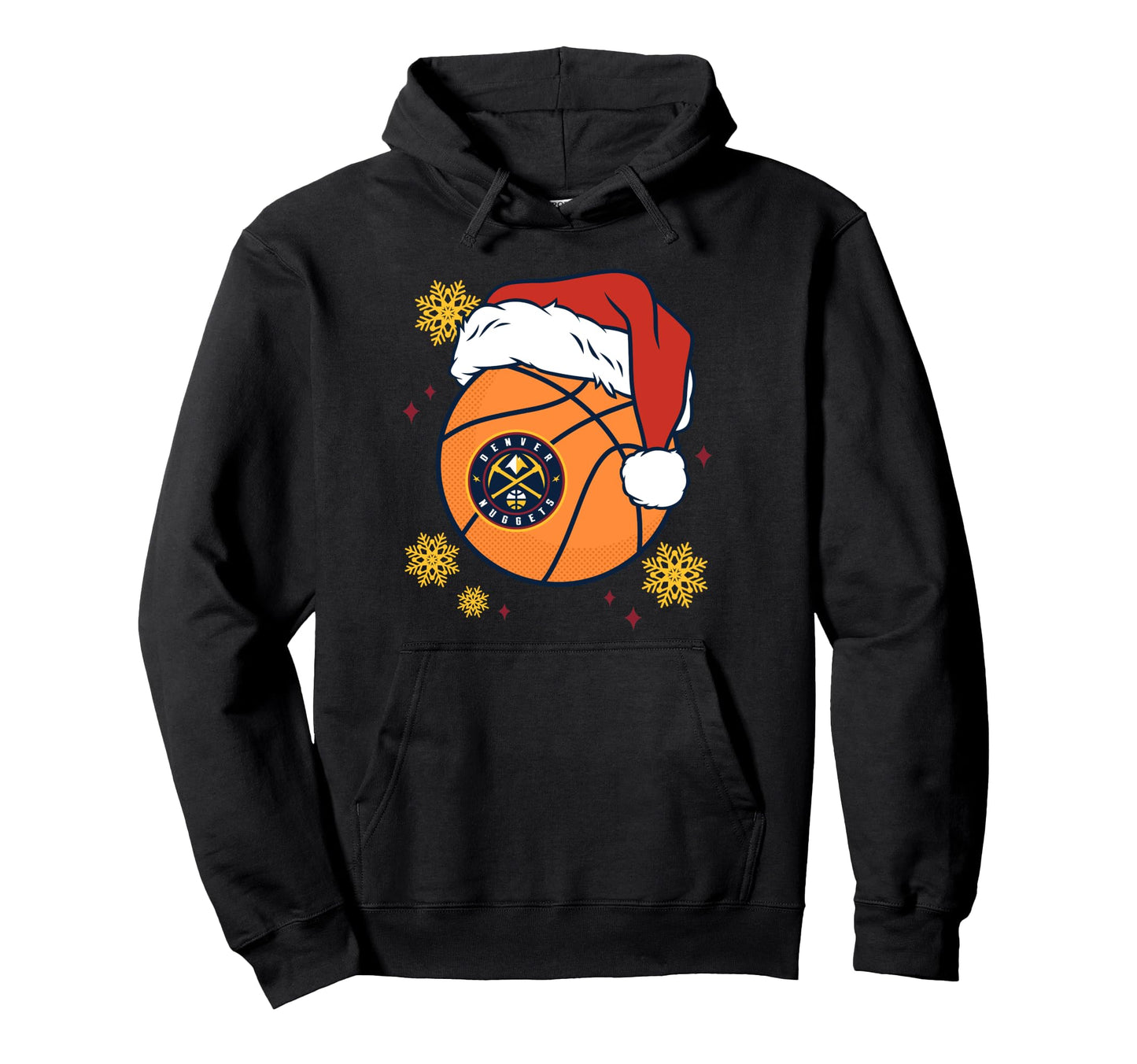 Nba Denver Nuggets Santa Hat Ball Hoodie - Minimalist Print Unisex - T-Shirt, Sweatshirt, Hoodie