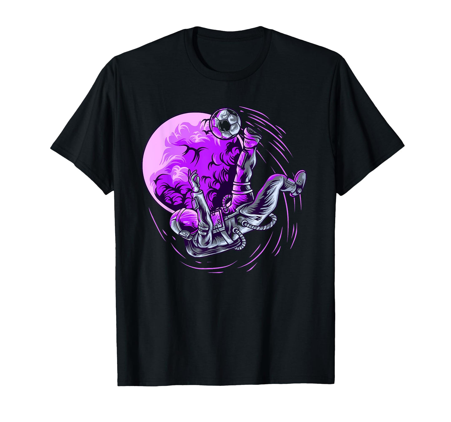 Space Astronaut Soccer Player Planet T-Shirt - Unique Graphic Men Women - T-Shirt, Sweatshirt, Hoodie