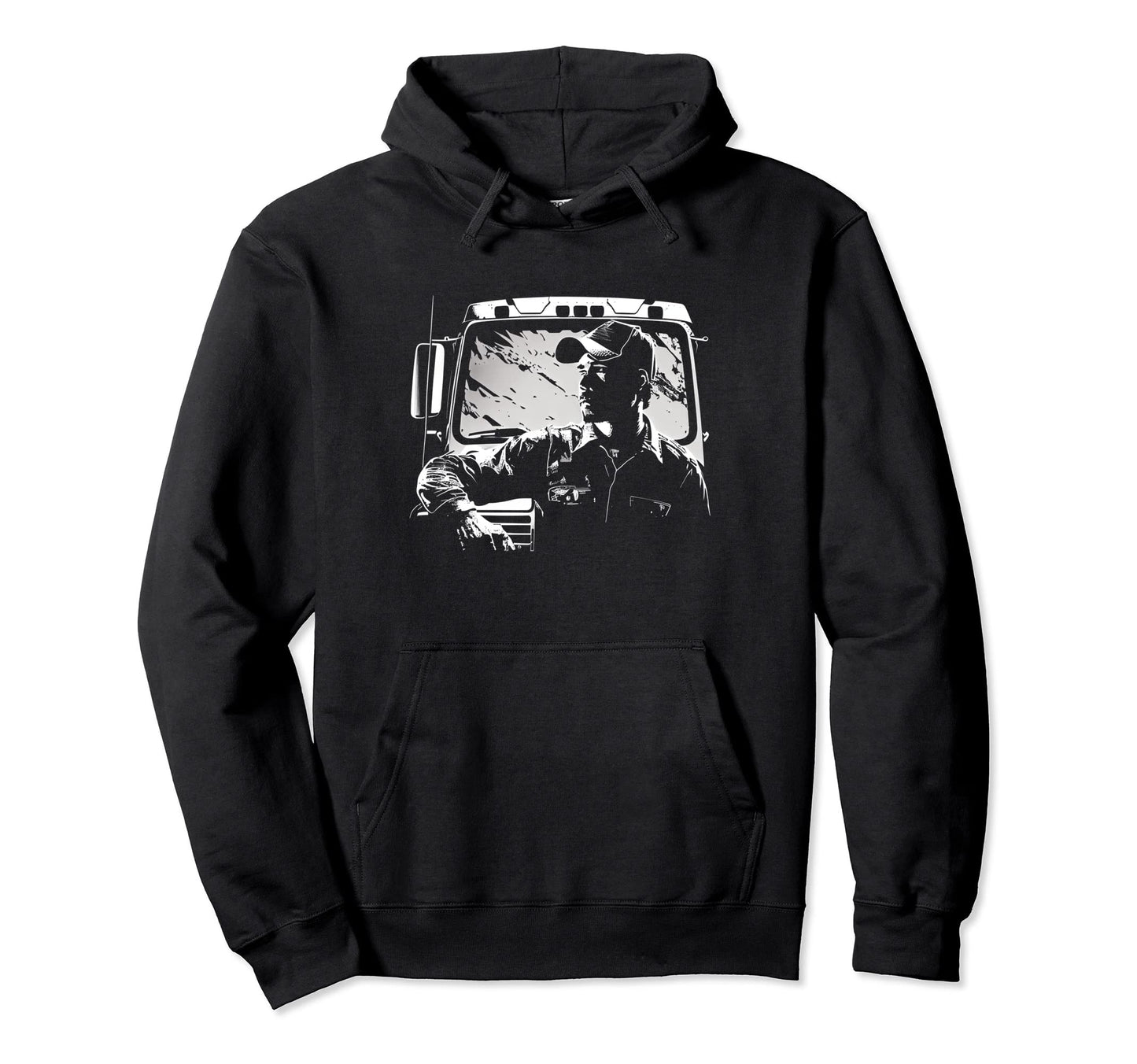 Funny Trucker American Big Rigs Hoodie - Custom Art Print for Adults - T-Shirt, Sweatshirt, Hoodie