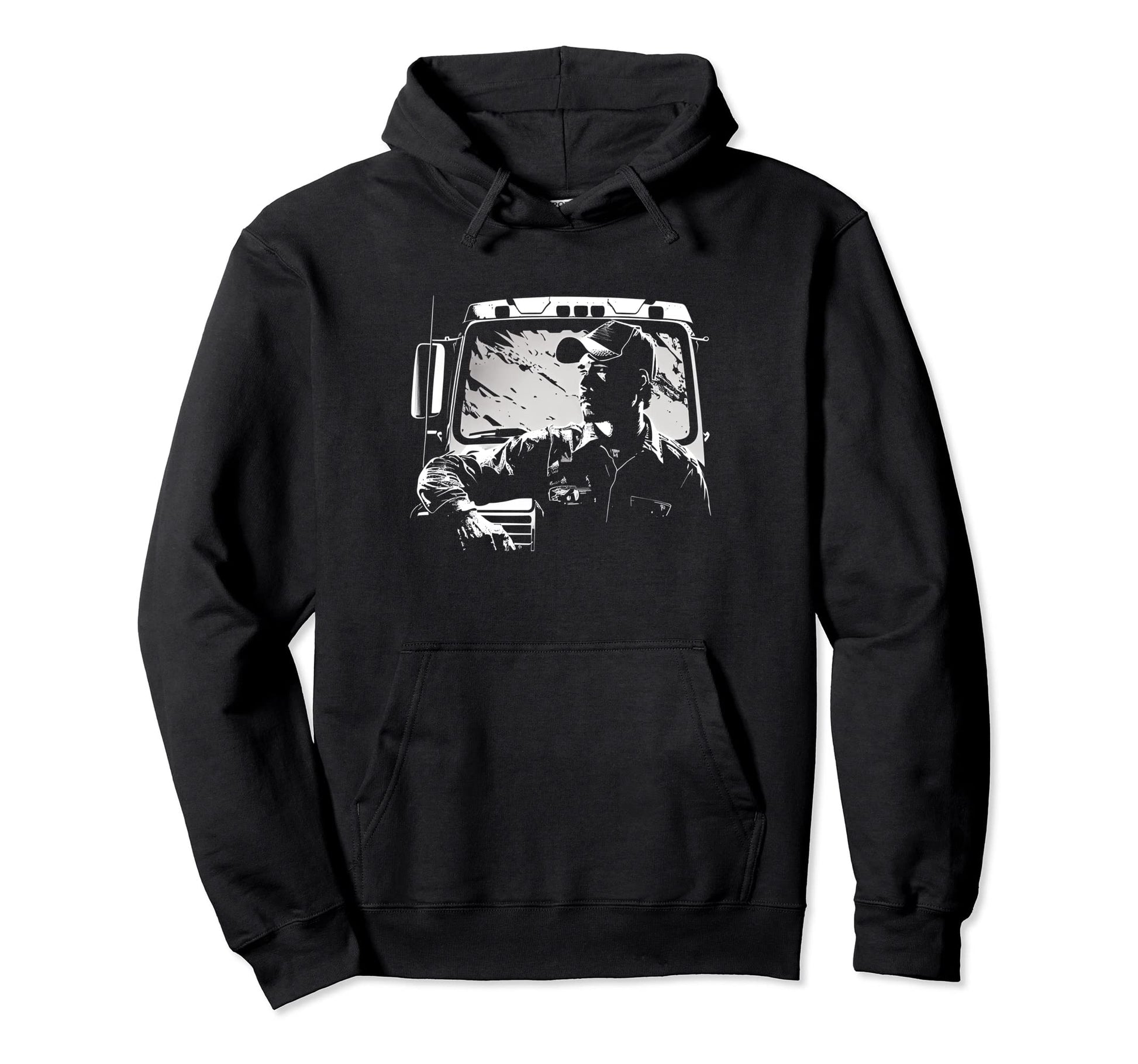 Funny Trucker American Big Rigs Hoodie - Custom Art Print for Adults - T-Shirt, Sweatshirt, Hoodie