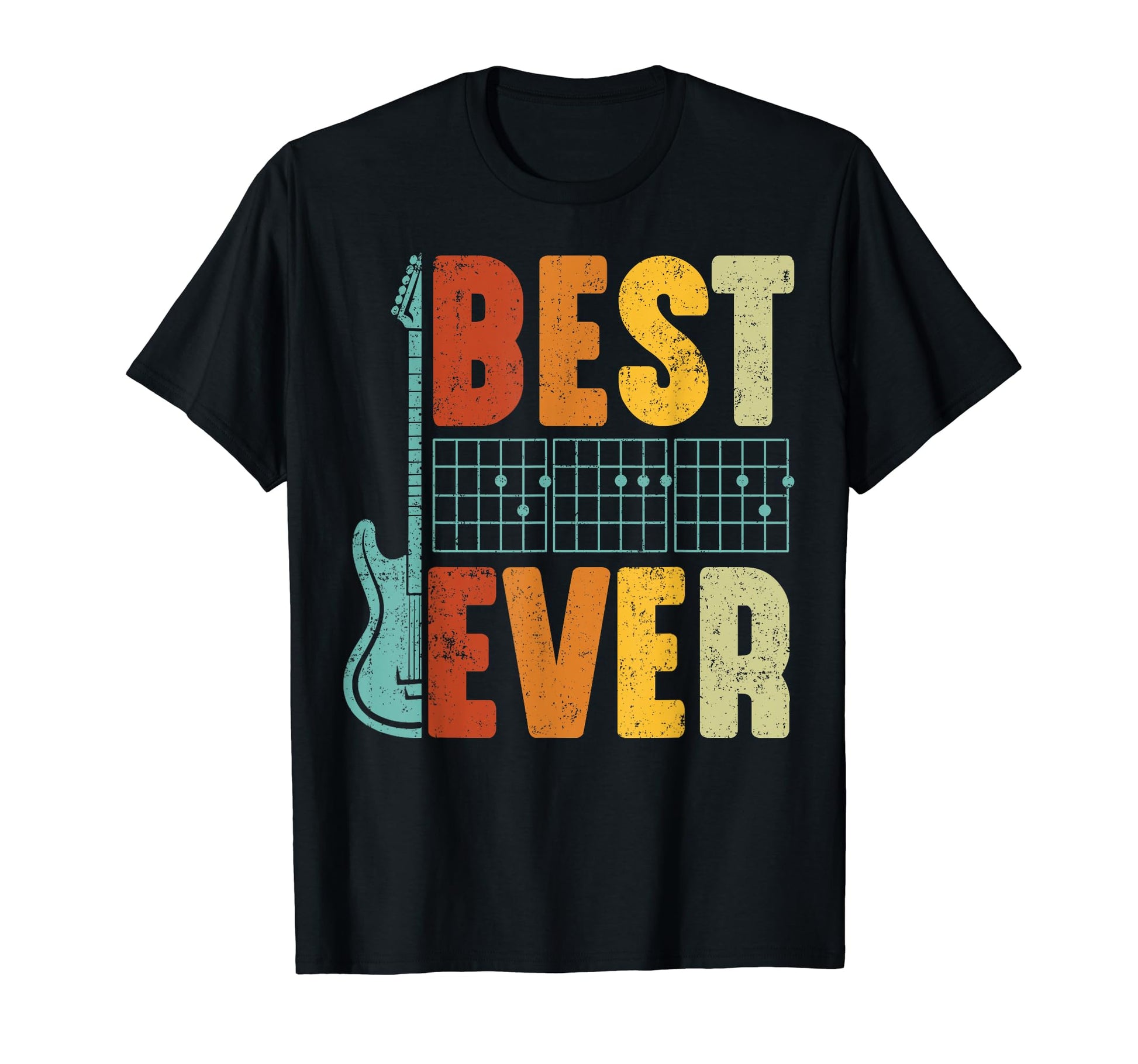 Best Dad Ever Guitar Chord D D Musician T-Shirt - Streetwear Style Unisex - T-Shirt, Sweatshirt, Hoodie