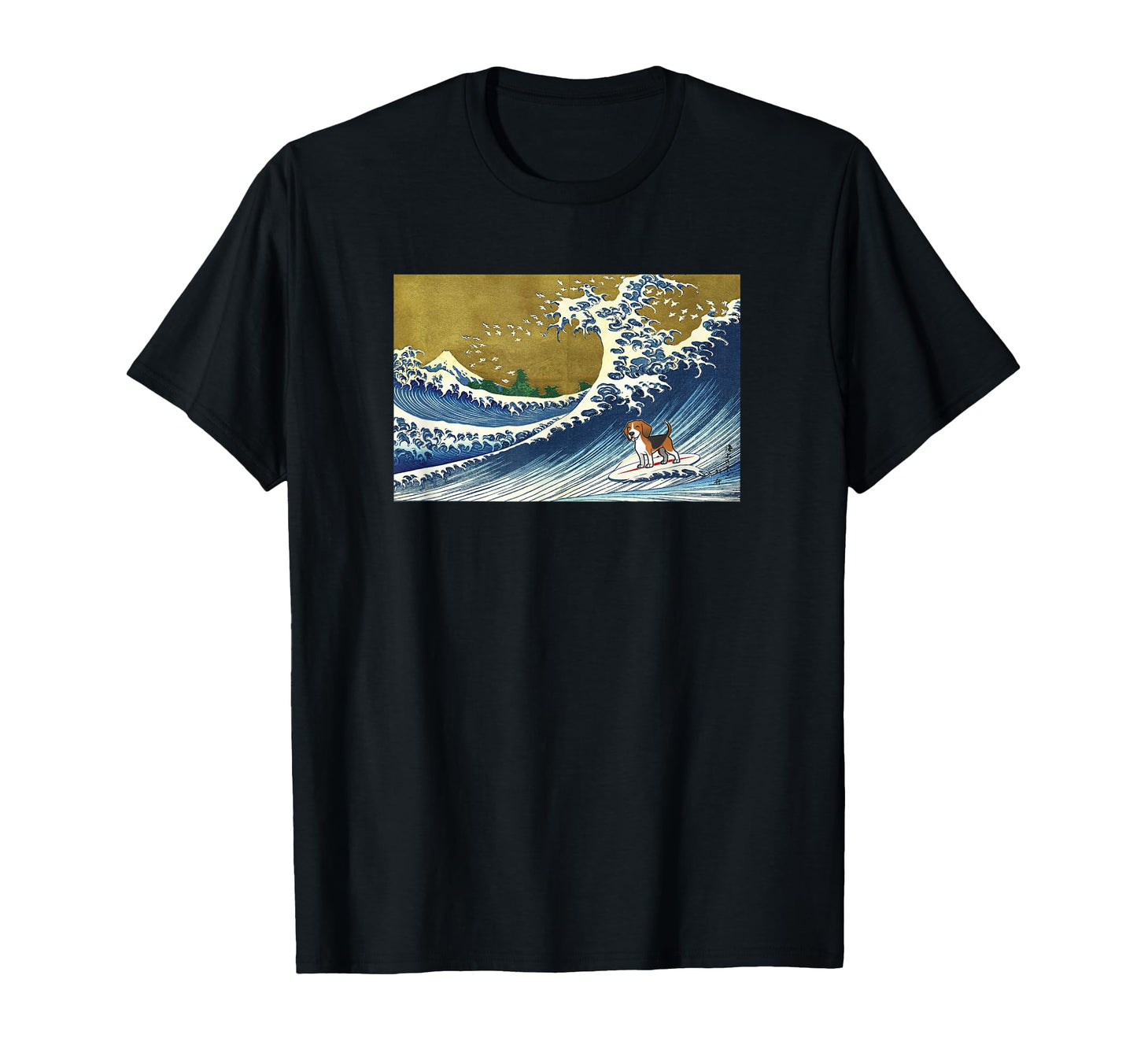Funny Mens Surfing Wave Beagle Dog T-Shirt - Streetwear Style Men Women - T-Shirt, Sweatshirt, Hoodie
