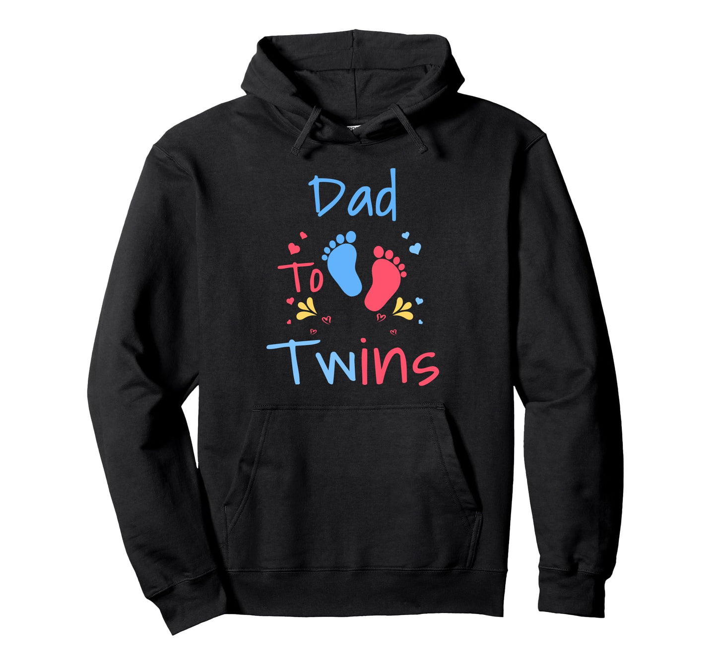 Soon To Be Dad To Twins Hoodie - Graphic Print for Adults - T-Shirt, Sweatshirt, Hoodie