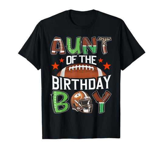 Aunt Birthday Game Day Football T-Shirt - Aesthetic Graphic for Adults - T-Shirt, Sweatshirt, Hoodie