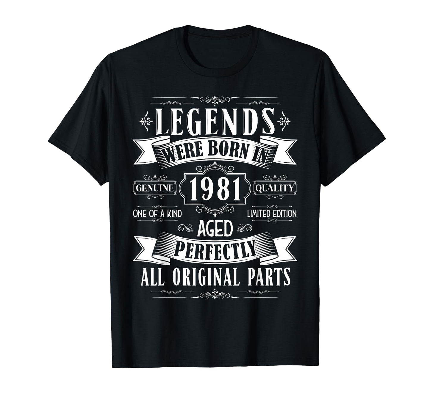 Legends Born 1981 45Th Birthday 45 Years T-Shirt - Minimalist Print Unisex - T-Shirt, Sweatshirt, Hoodie
